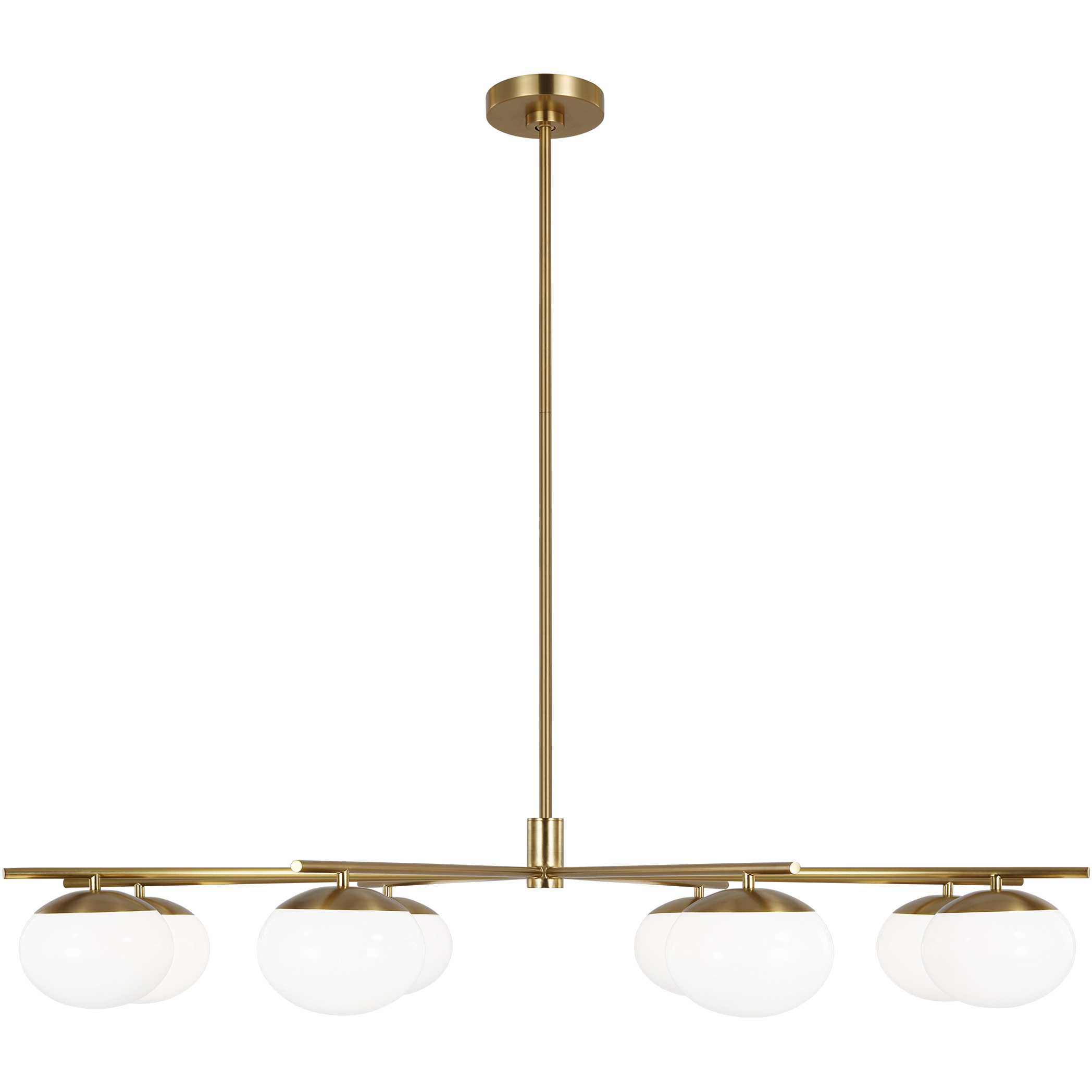 ED Ellen DeGeneres Lune 8 Light 49 inch Burnished Brass Chandelier Ceiling Light
