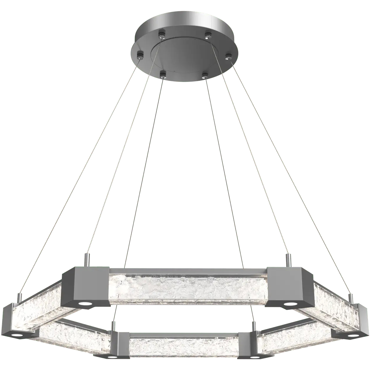 Axis LED 34.6 inch Classic Silver Ring Chandelier Ceiling Light