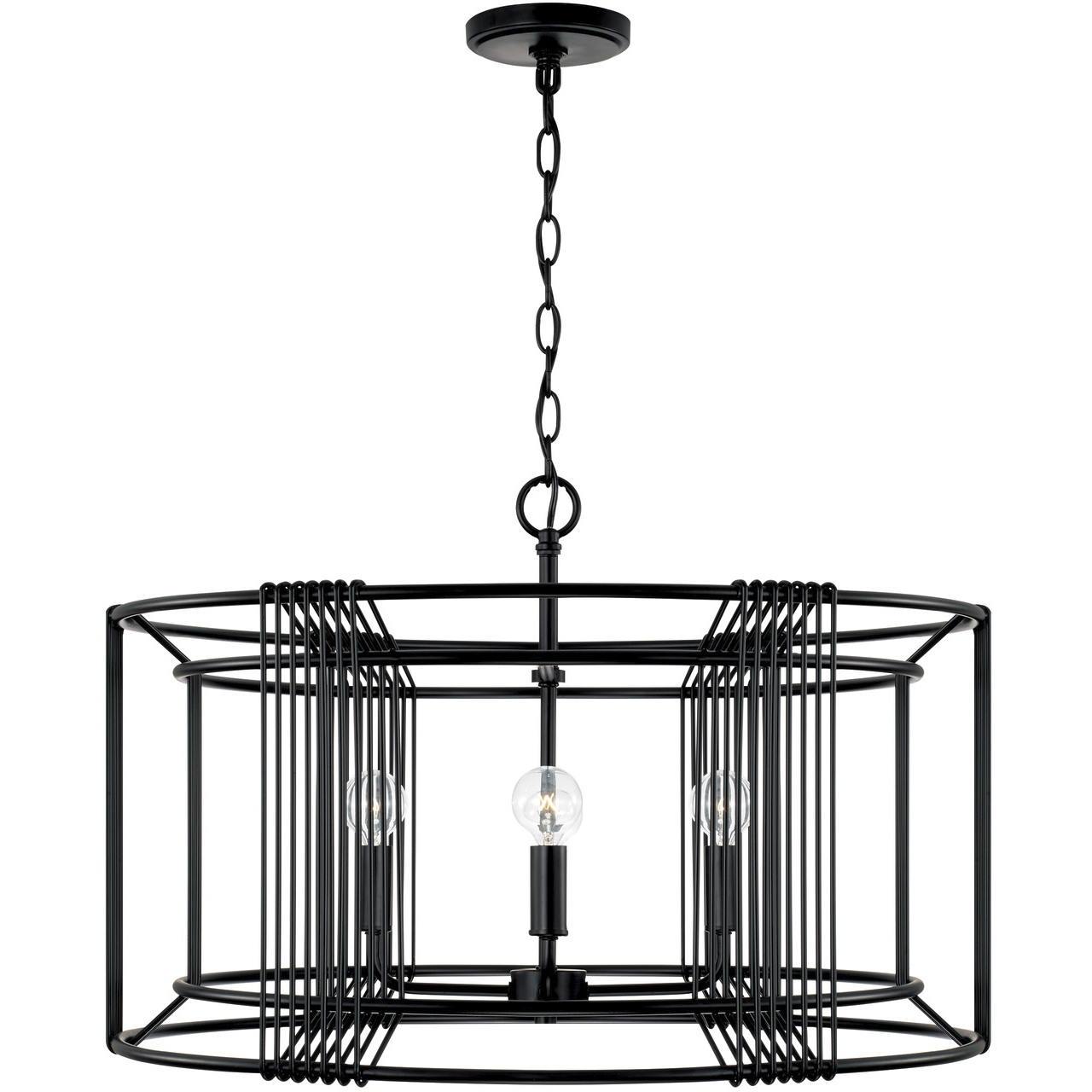 Lennon 4 Light 26 inch Matte Black Pendant Ceiling Light