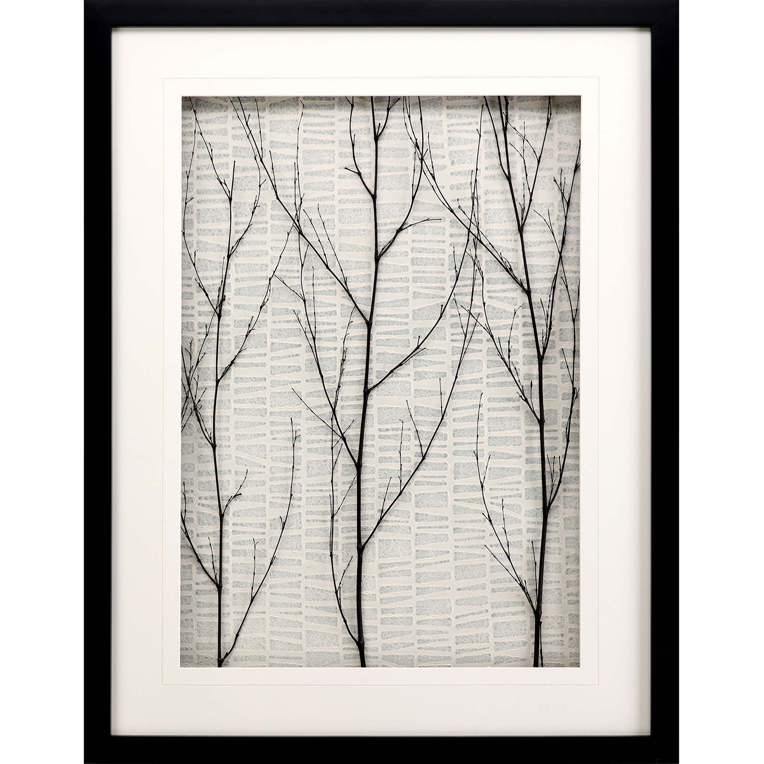 Naturals Beige and Black and Blue and Neutral Framed Art