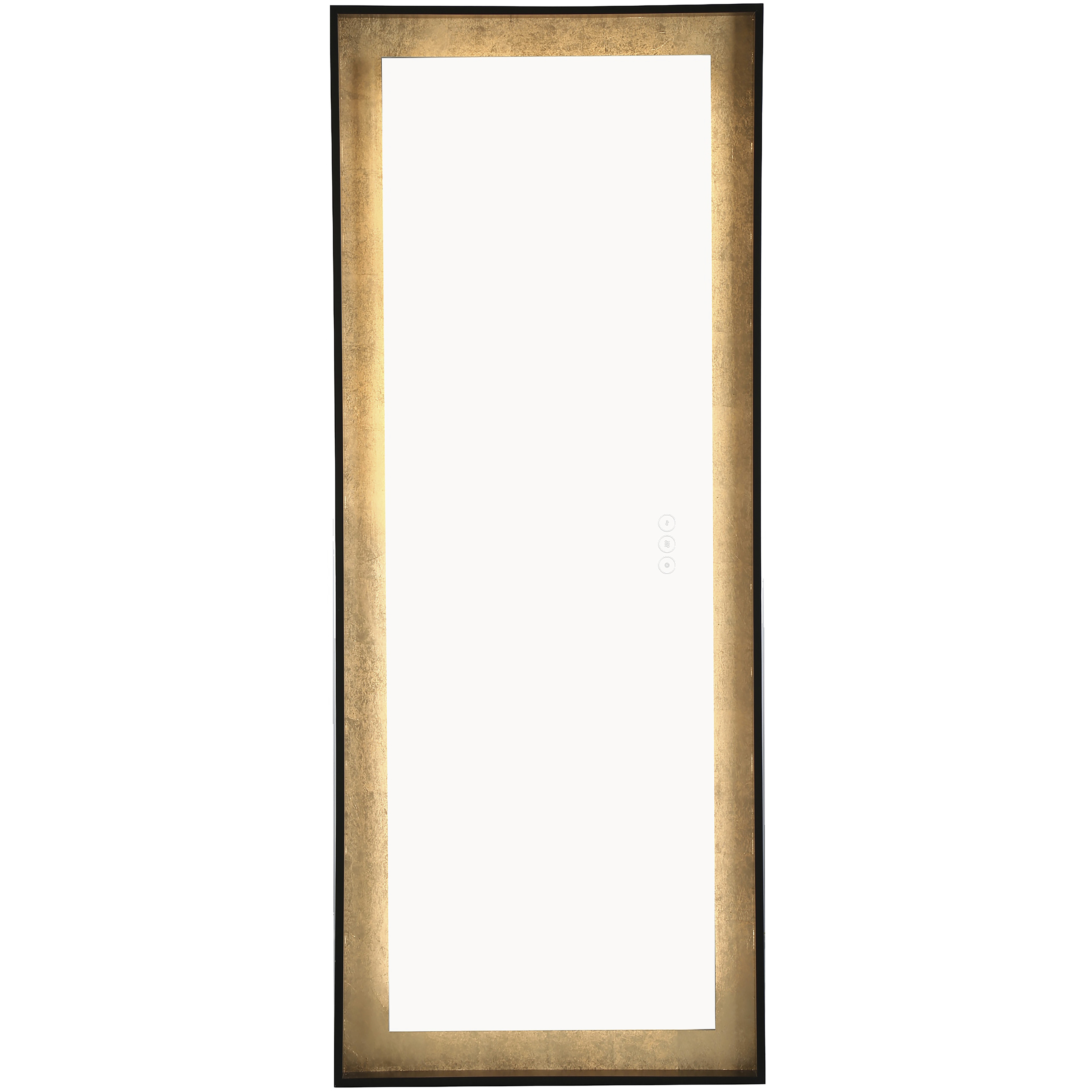 Anya 65 X 26 inch Anodized Black LED Mirror