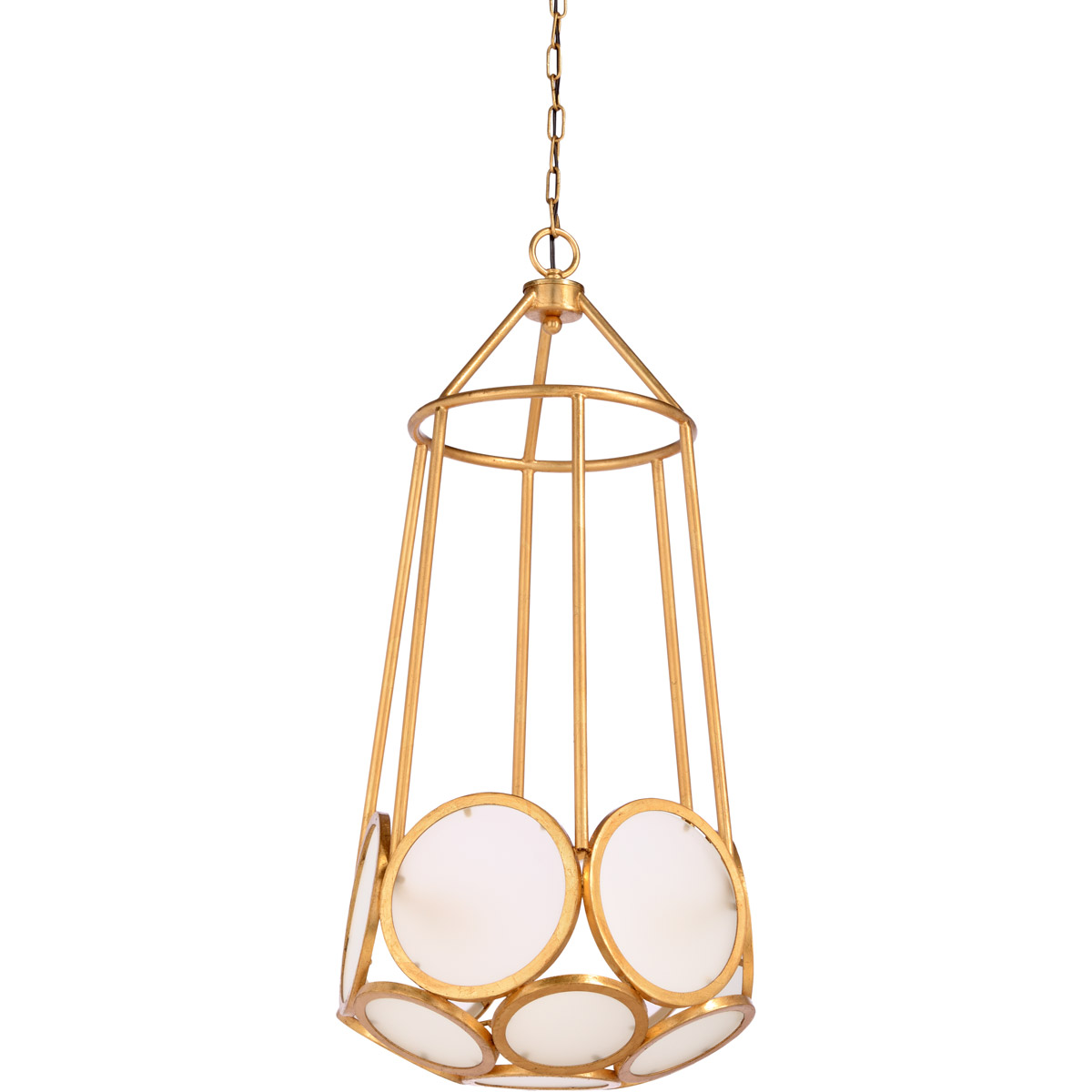 Biltmore 3 Light 16 inch Antique Gold Leaf/Frosted Pendant Ceiling Light