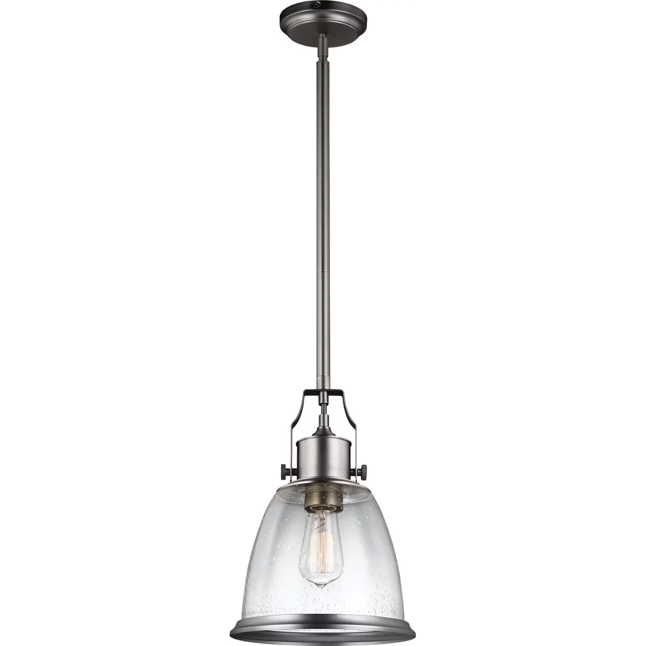 Hobson 1 Light 9.5 inch Satin Nickel Pendant Ceiling Light, Medium