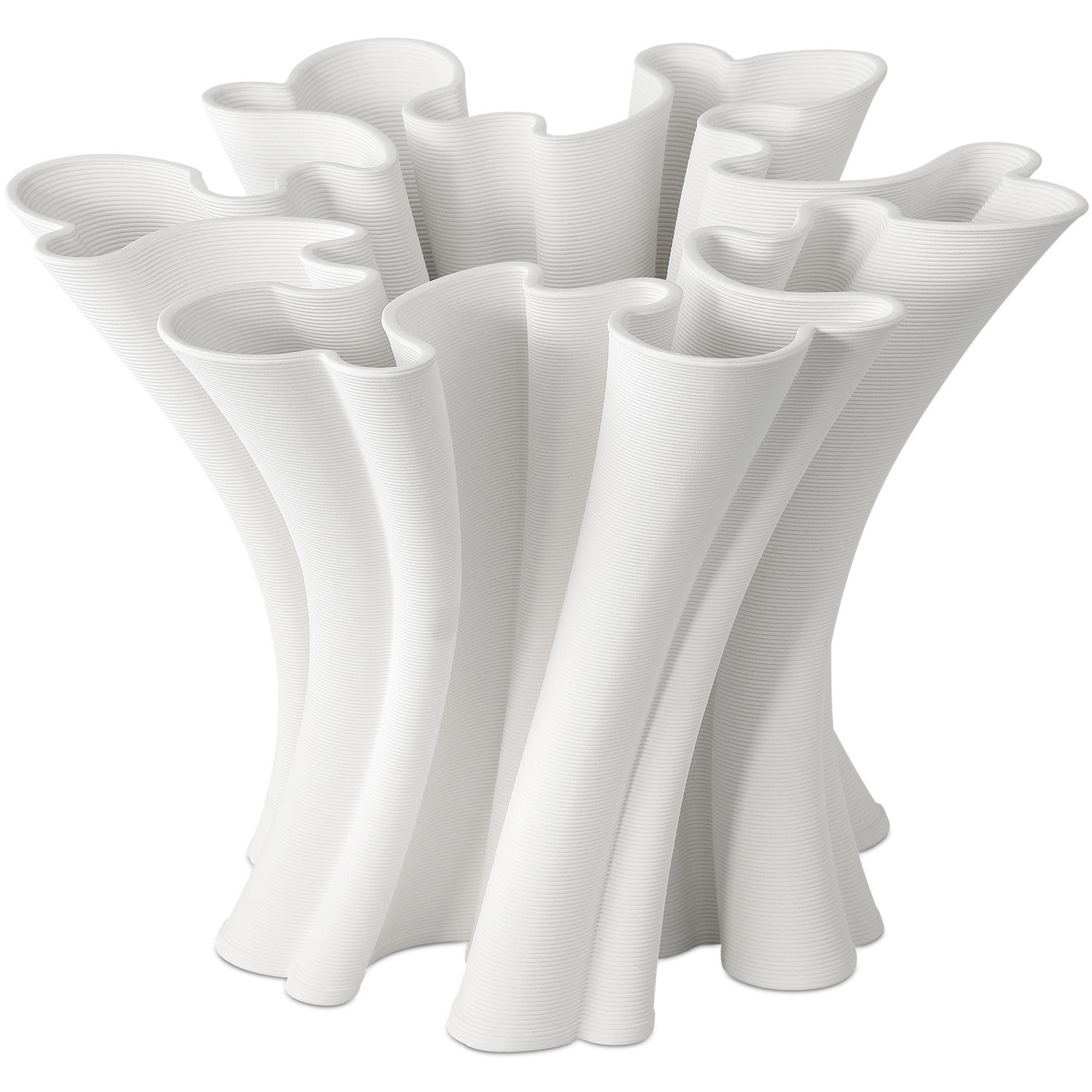 Godet 10.5 X 7.5 inch Twist Vase, Small