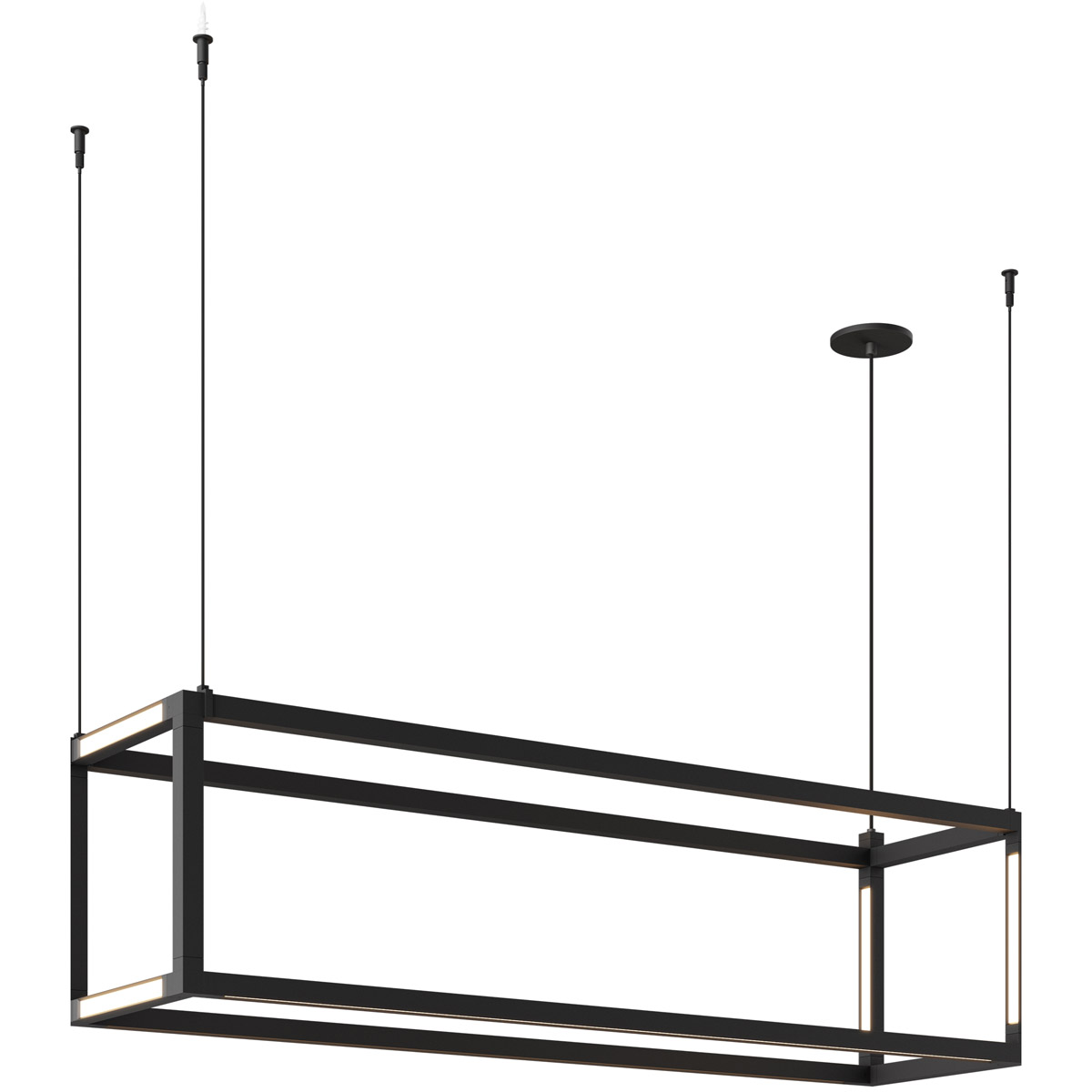 Brox LED 49 inch Nightshade Black Linear Suspension Light Ceiling Light in 24V Surface Canopy
