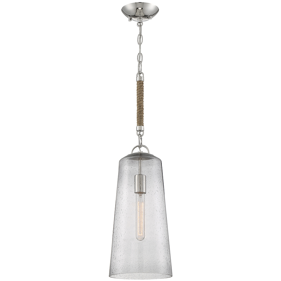 Windrush 1 Light 8 inch Polished Nickel Foyer Light Ceiling Light