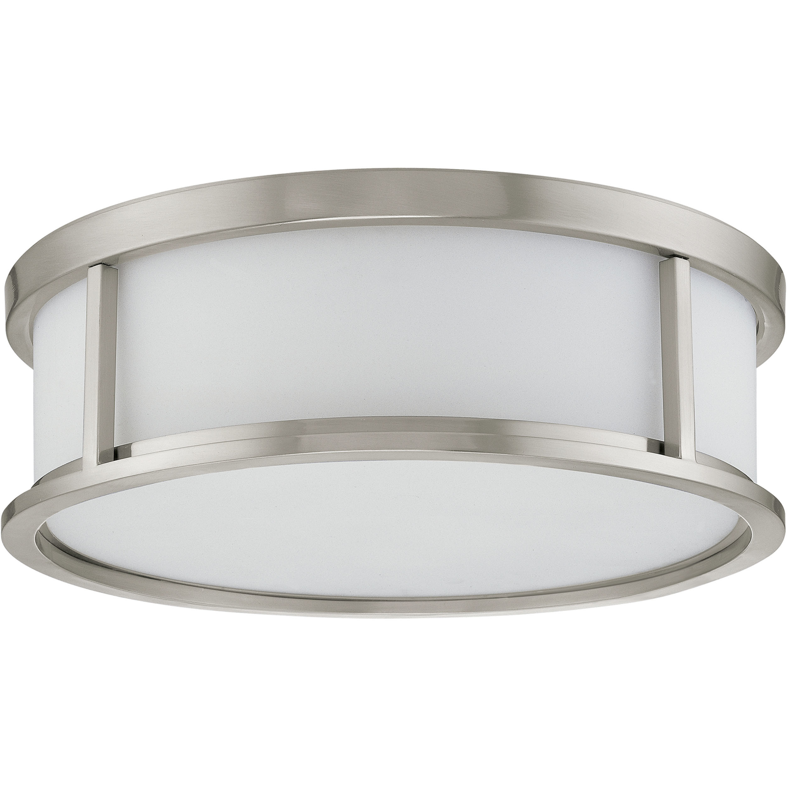 Odeon 3 Light 17 inch Brushed Nickel Flush Mount Ceiling Light
