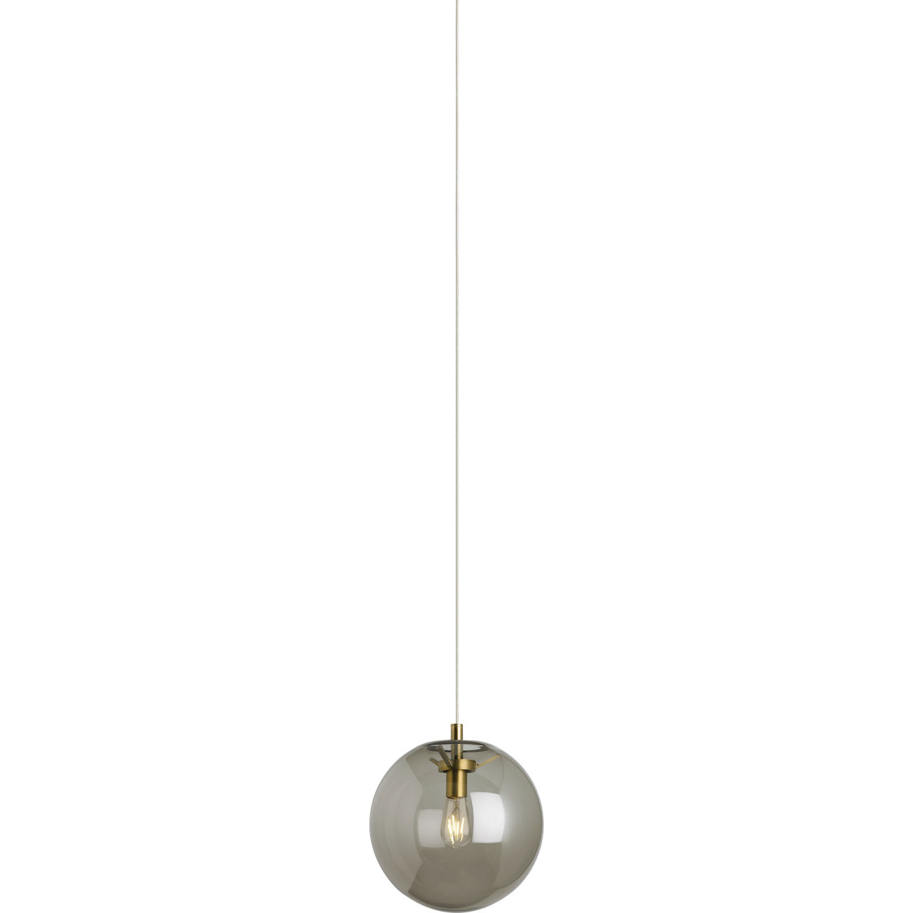 Sean Lavin Palona 1 Light 14 inch Aged Brass Pendant Ceiling Light in Incandescent, Smoke Glass