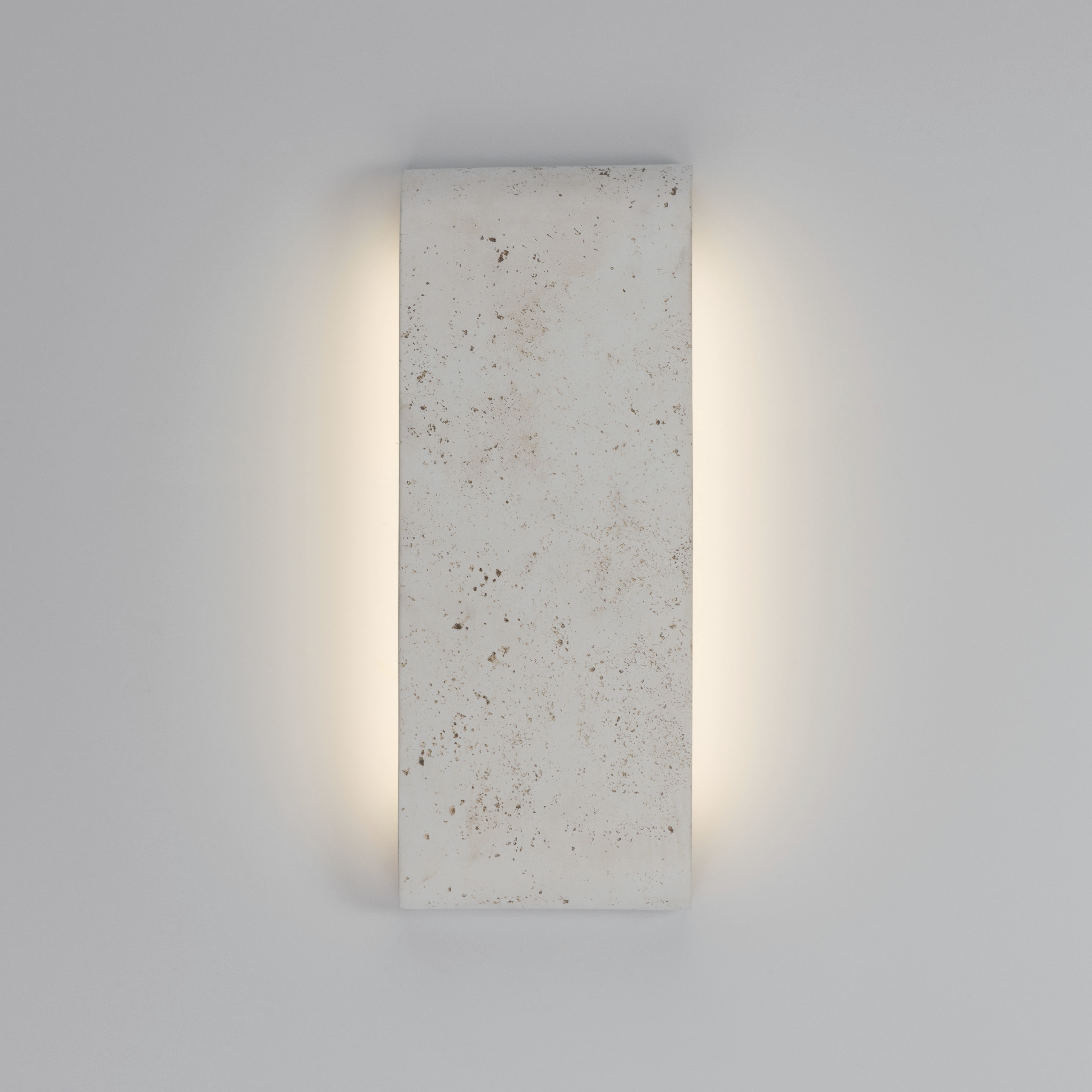 Stela 1 Light 6.25 inch White Travertine Outdoor Wall Light