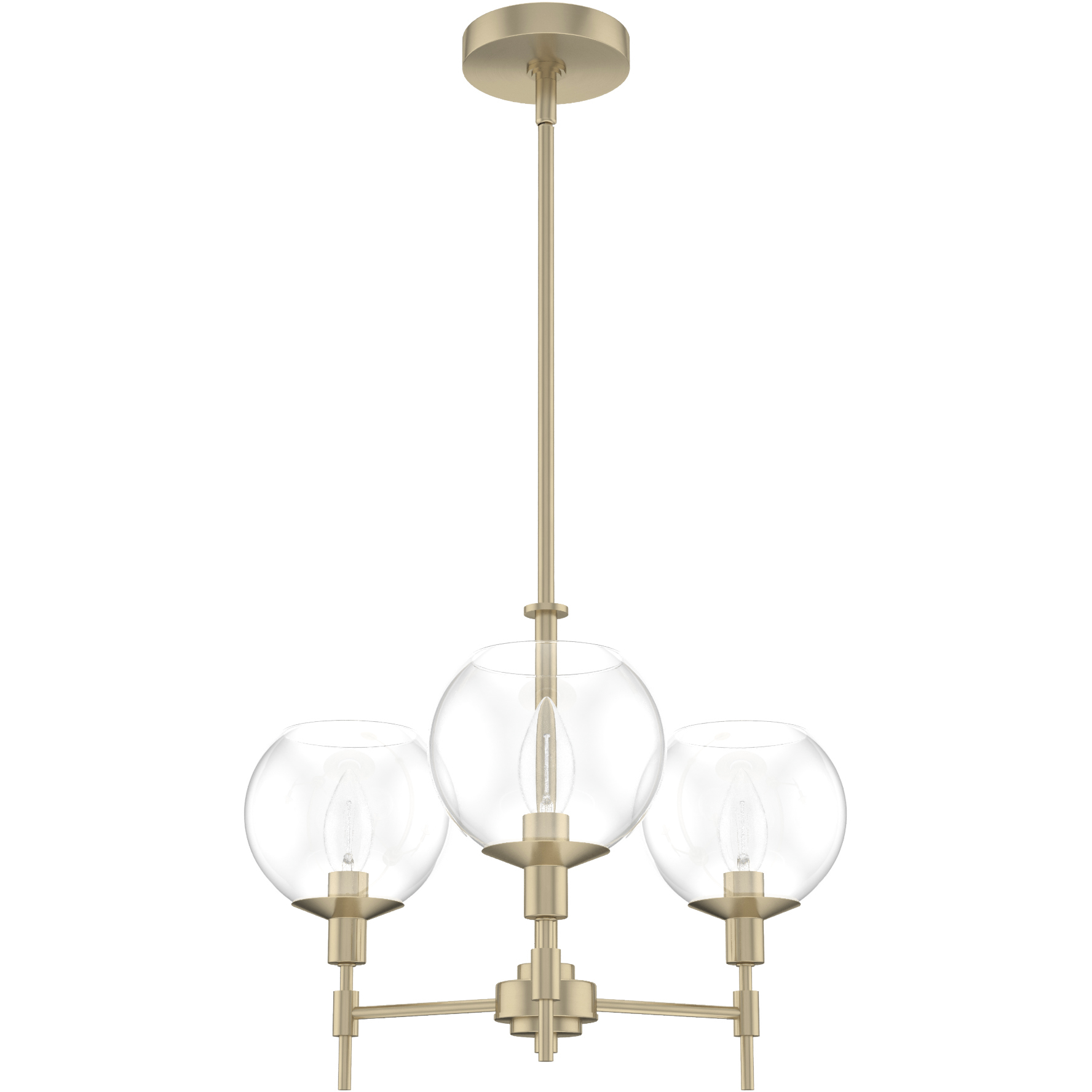 Xidane 3 Light 19 inch Alturas Gold Chandelier Ceiling Light