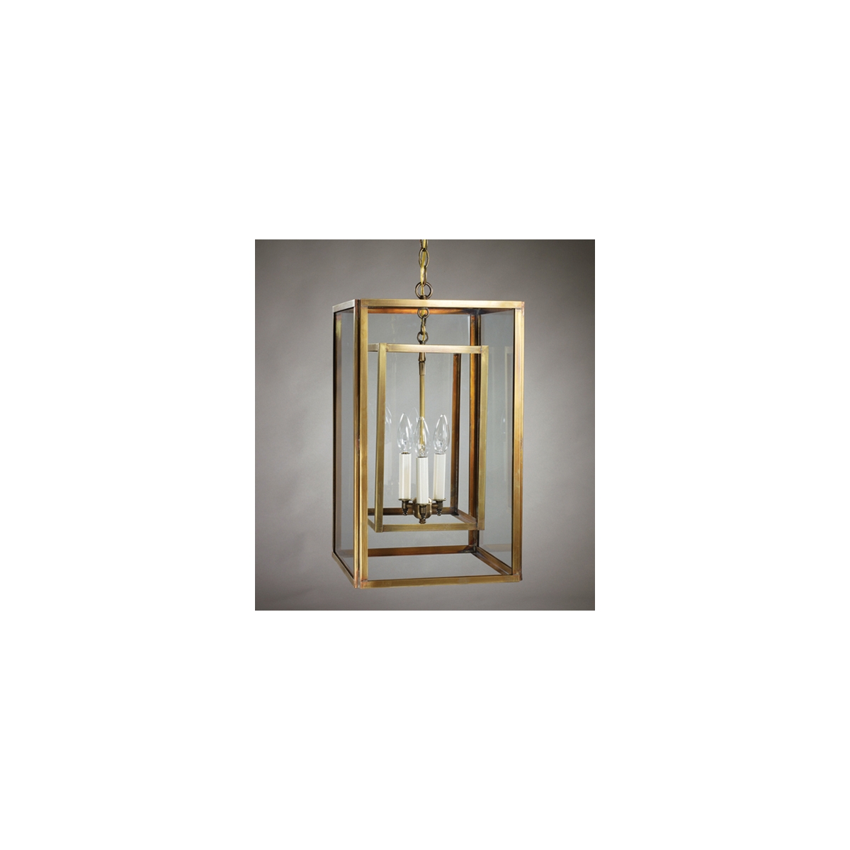 Foyer 3 Light 12 inch Antique Brass Pendant Ceiling Light in Clear Glass