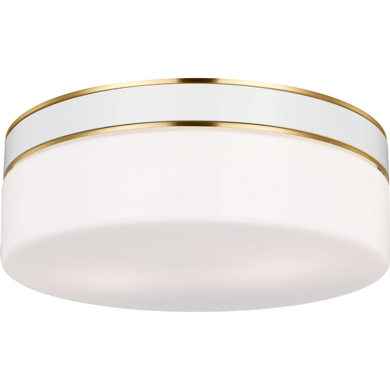 kate spade new york Monroe 2 Light 14 inch Burnished Brass Flush Mount Ceiling Light in Burnished Brass / Gloss White