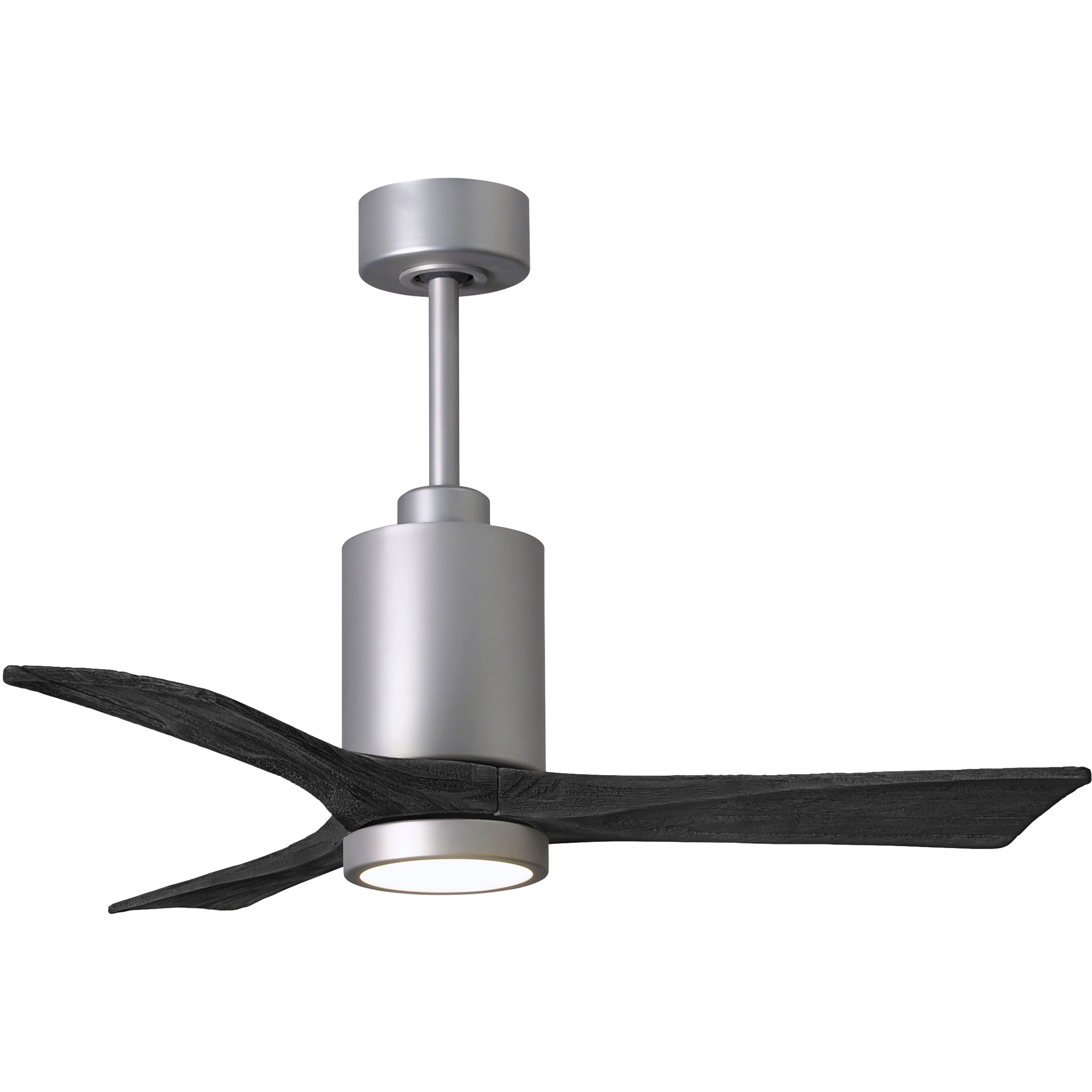 Atlas Patricia-3 42 inch Brushed Nickel with Matte Black Blades Ceiling Fan