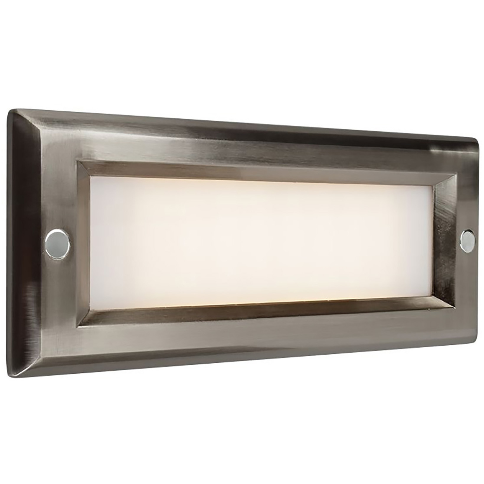 Step 2 2.6 watt Brushed Nickel Step Light in Opal Lens