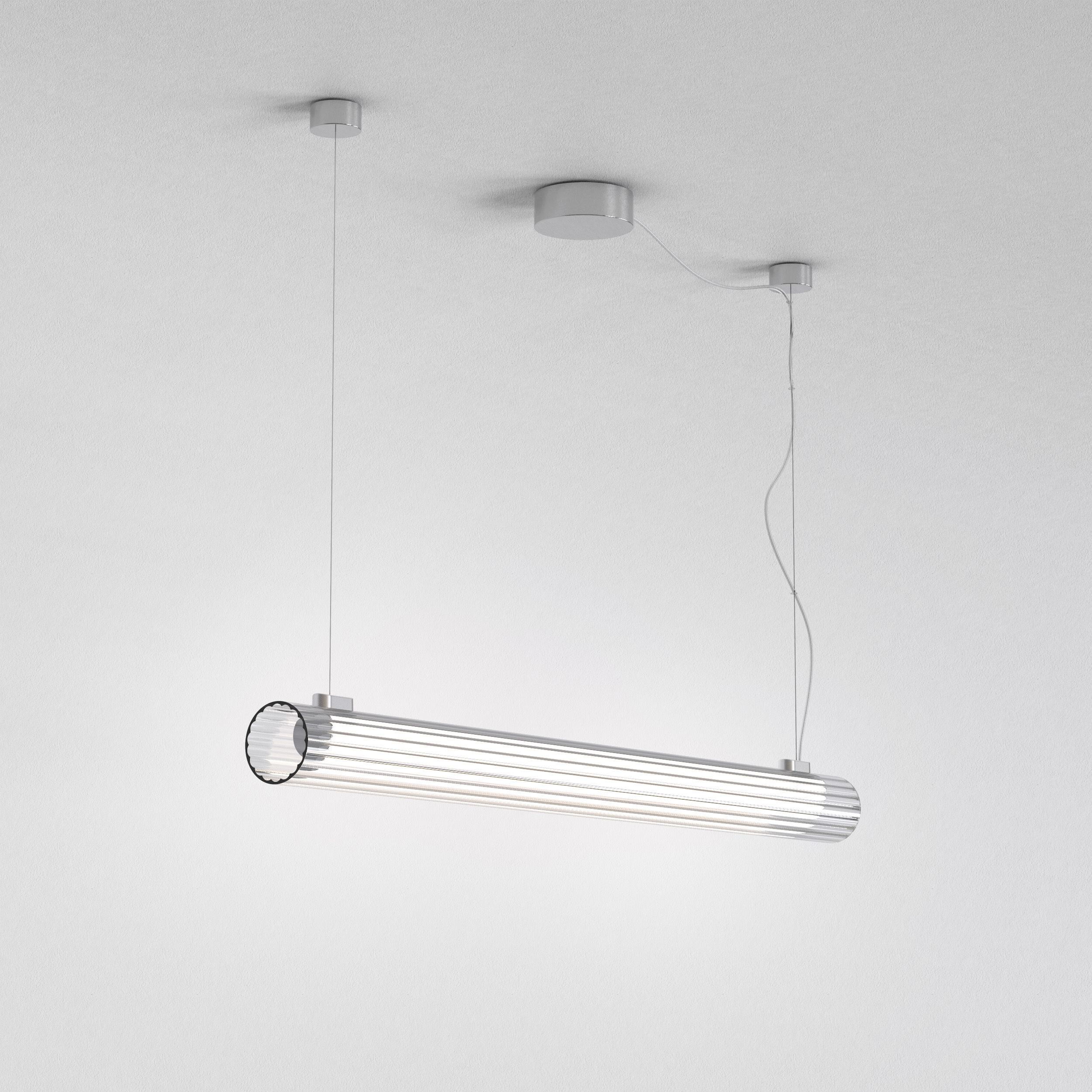 io LED 39.37 inch Polished Chrome Interior Pendant Light Ceiling Light
