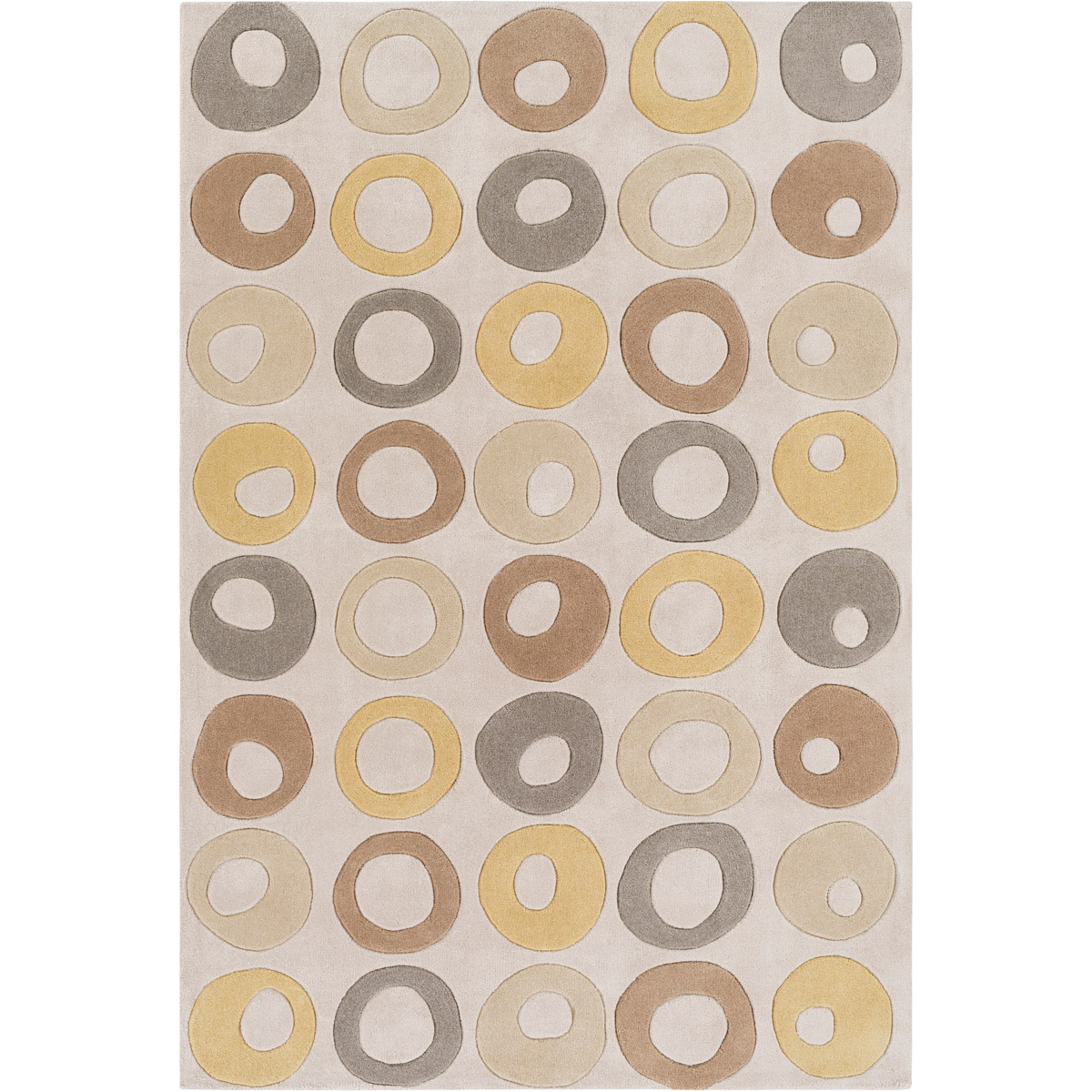 Cosmopolitan 156 X 108 inch Neutral and Yellow Area Rug, Polyester