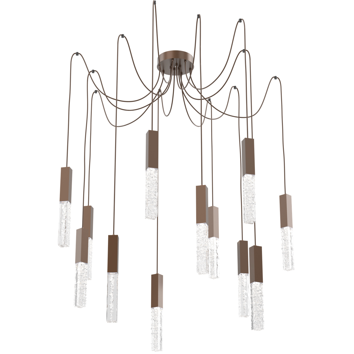 Axis LED 11 inch Burnished Bronze Swag Multi-Pendant Ceiling Light in 2700K LED