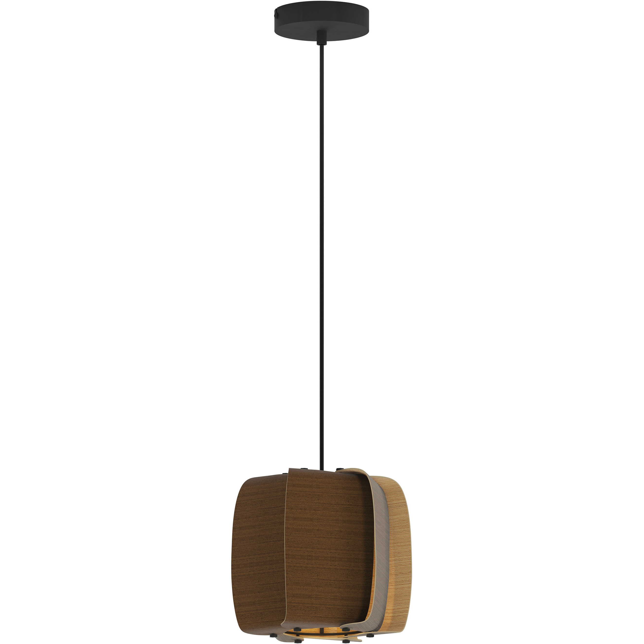 Alba LED 10.25 inch Black Pendant Ceiling Light in Wenge/Ash, WEP Collection