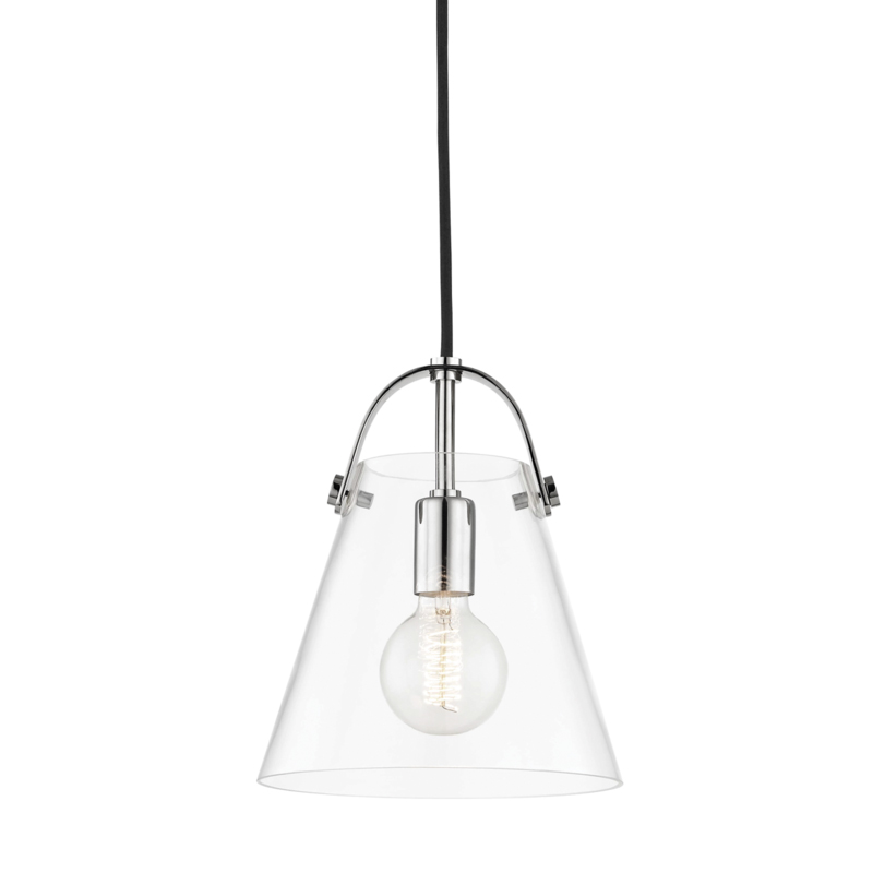 Karin 1 Light 9 inch Polished Nickel Pendant Ceiling Light