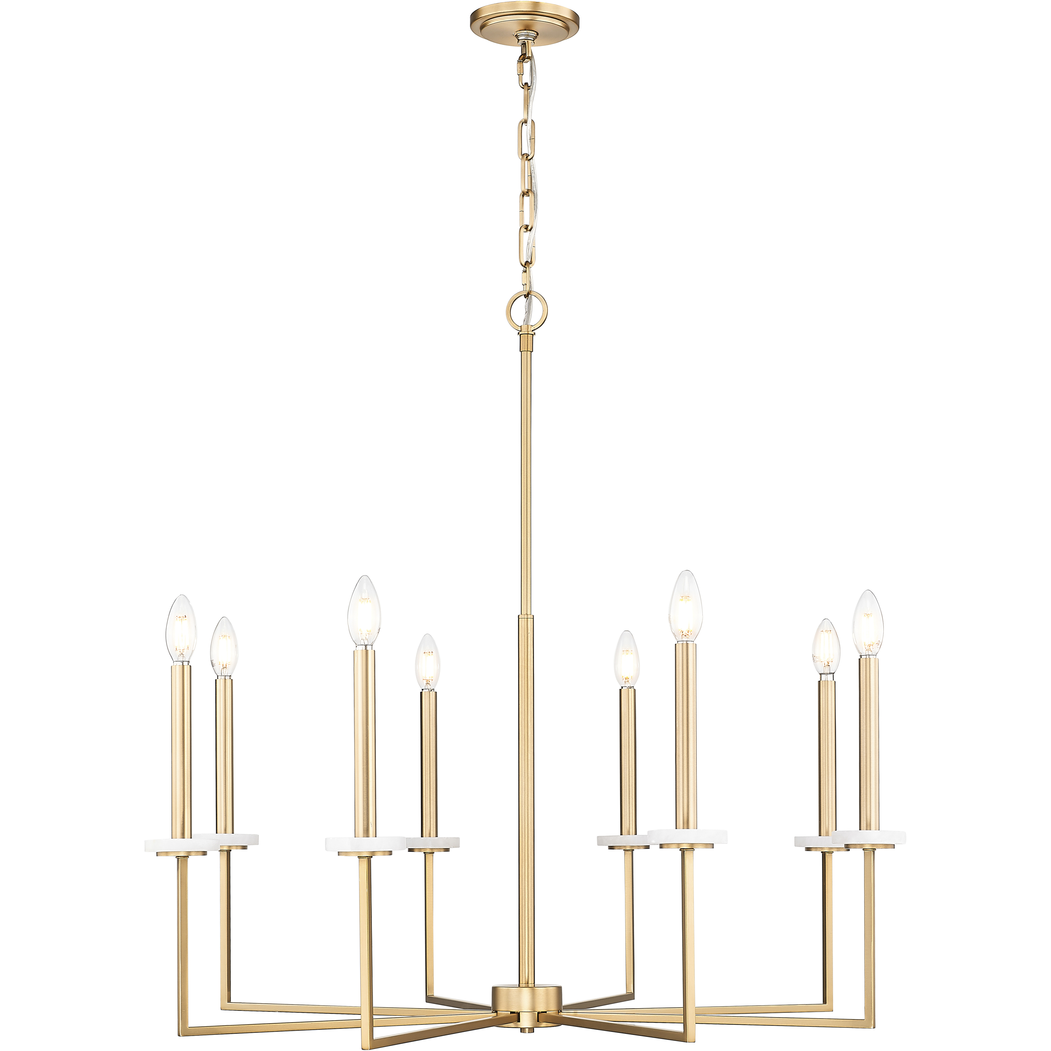 Gaultier 8 Light 35.25 inch Mondern Gold Chandelier Ceiling Light in Modern Gold