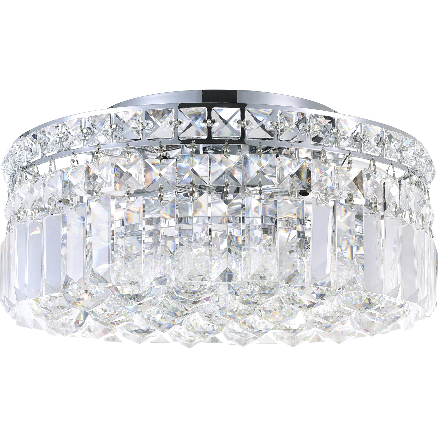 Colosseum 4 Light 12 inch Chrome Flush Mount Ceiling Light