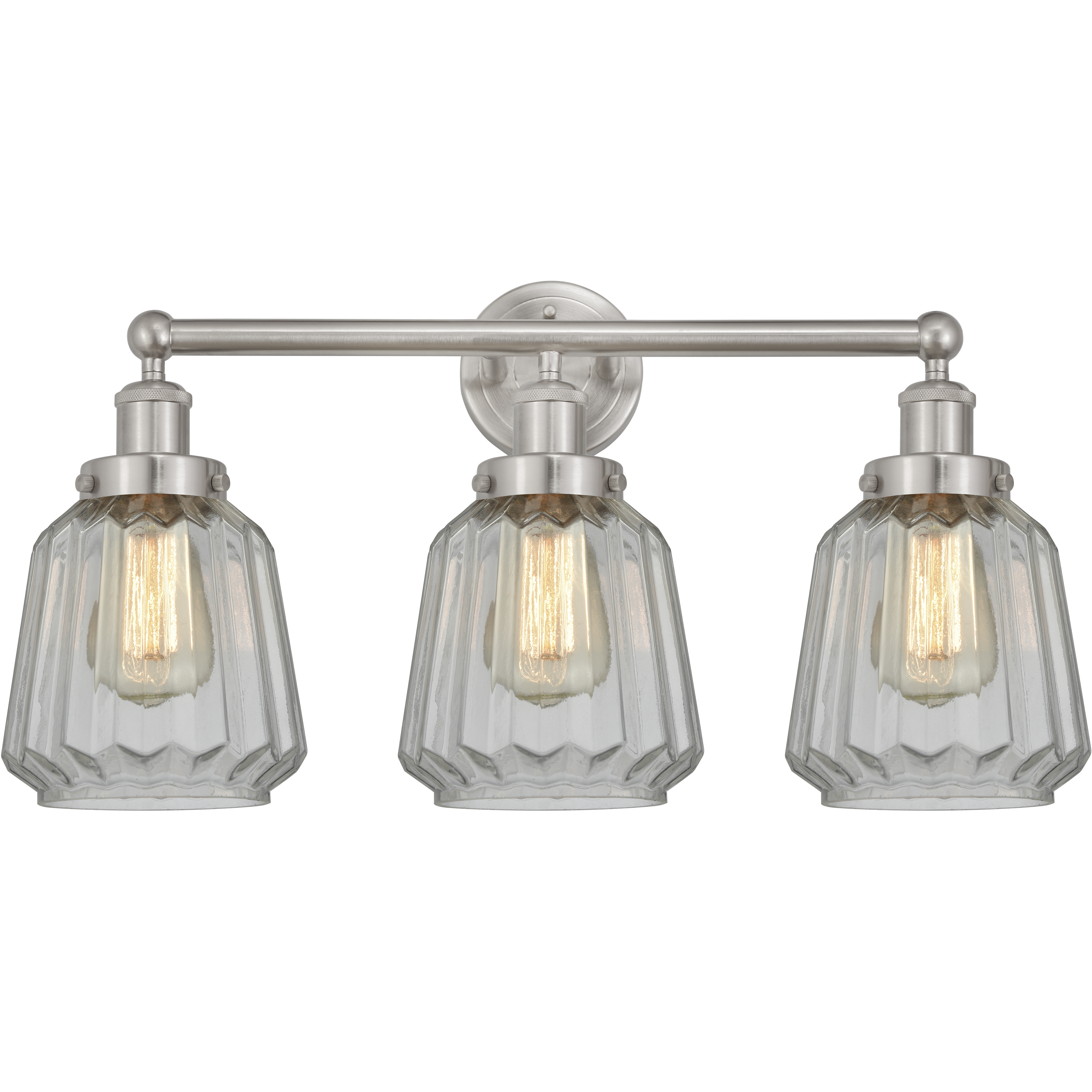 Chatham 3 Light 24.5 inch Brushed Satin Nickel Bath Vanity Light Wall Light