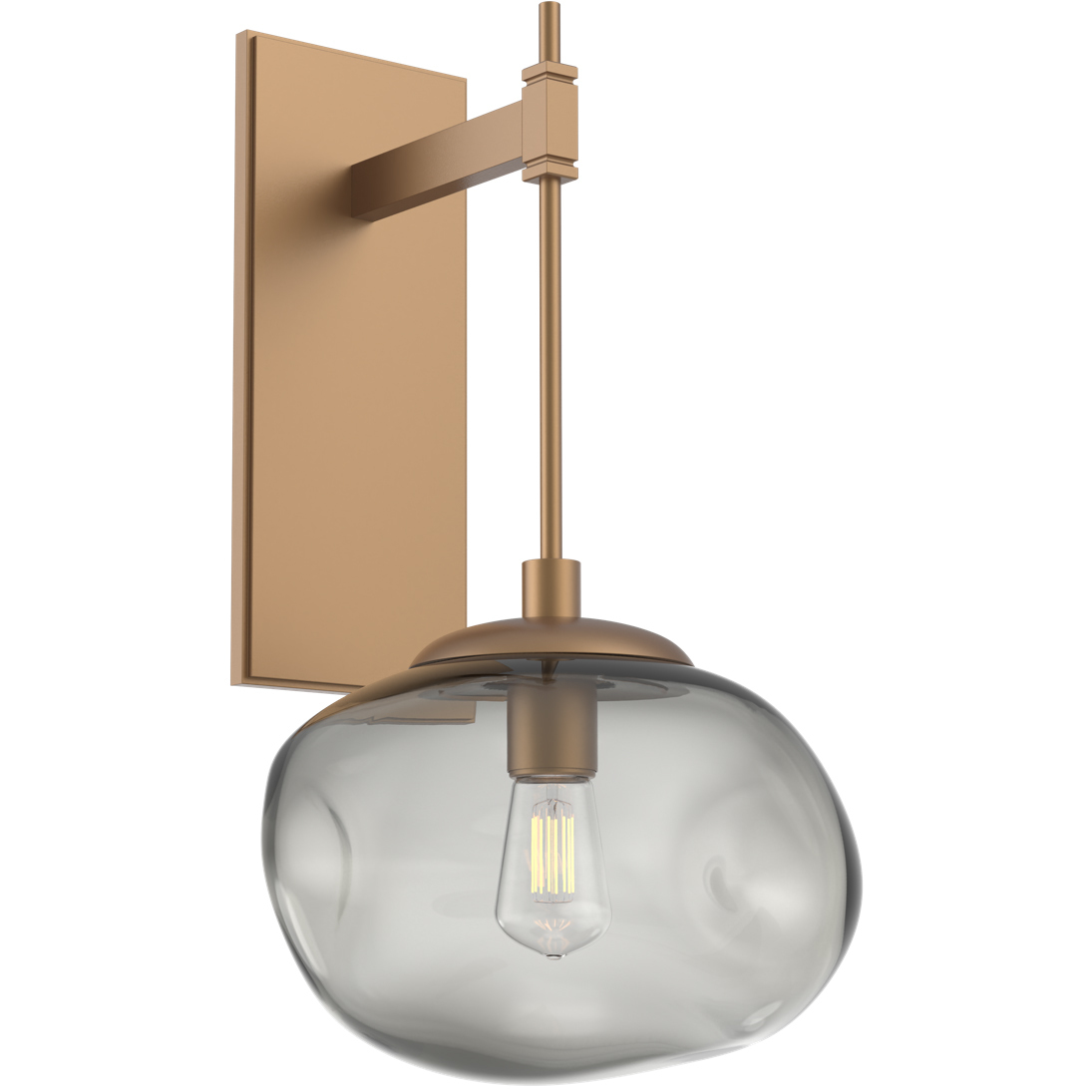 Nova Incandescent 1 Light 10 inch Novel Brass Indoor Sconce Wall Light, Tempo Nebula