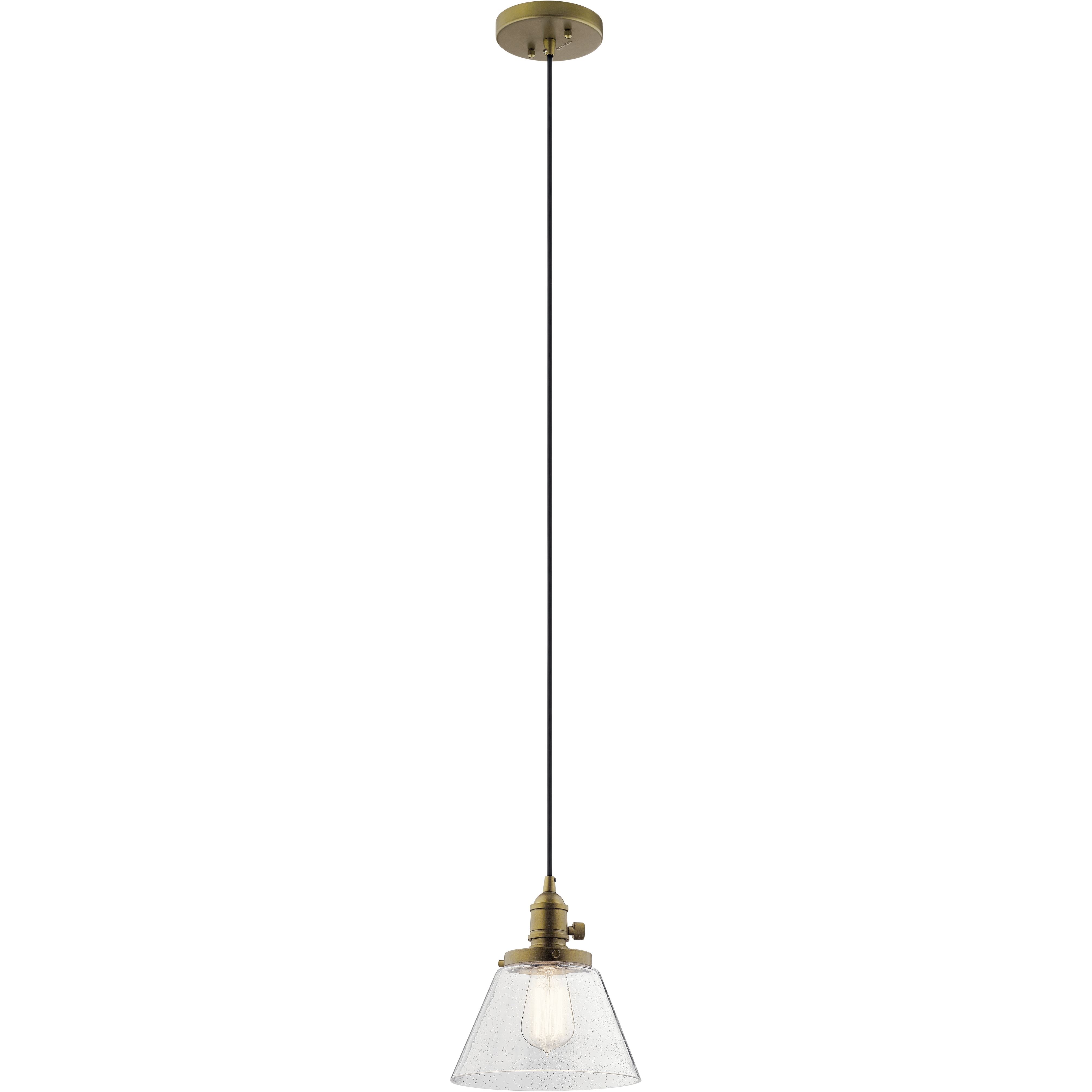 Avery 1 Light 8.25 inch Natural Brass Mini Pendant Ceiling Light