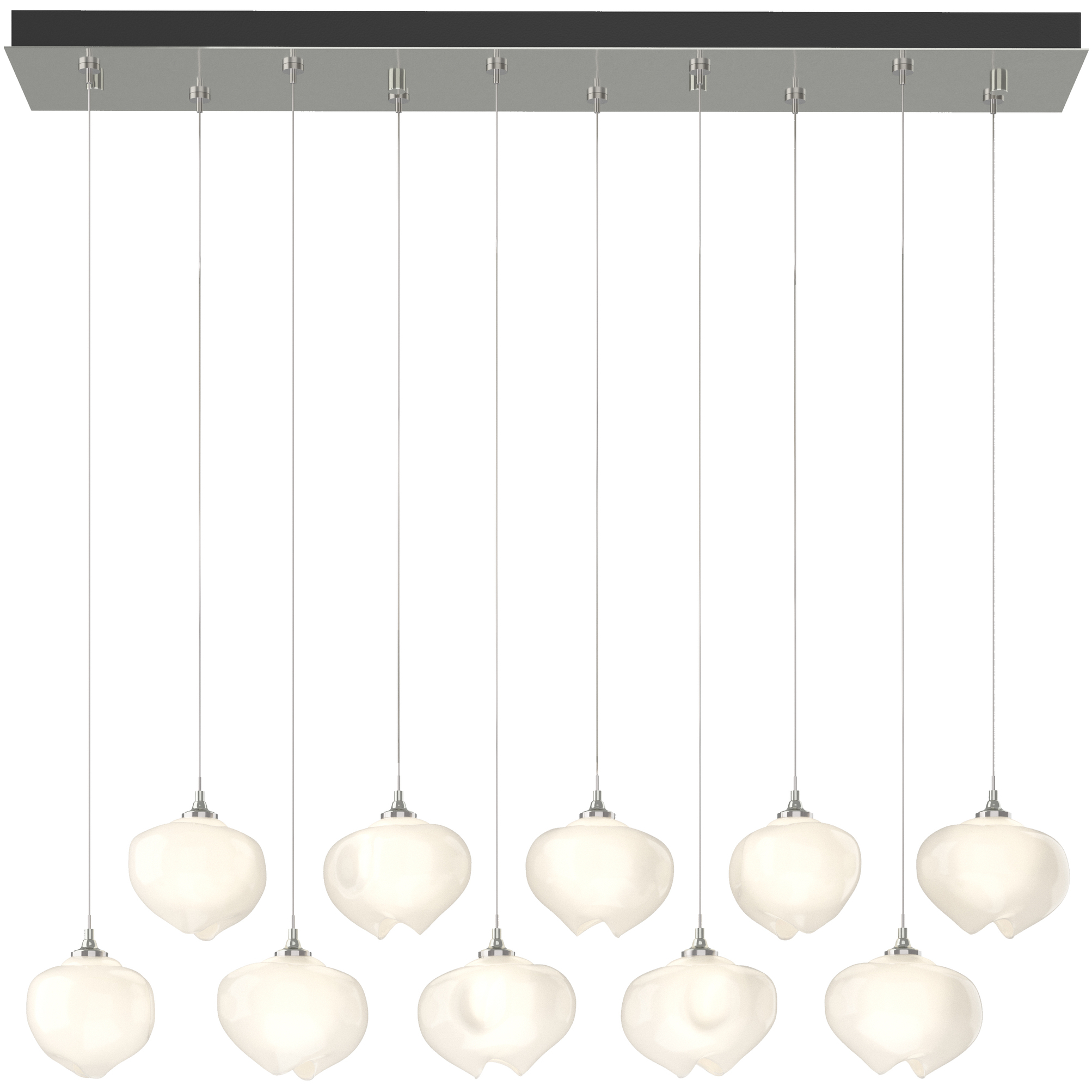 Ume 10 Light 44.7 inch Sterling Pendant Ceiling Light in Frosted, Standard