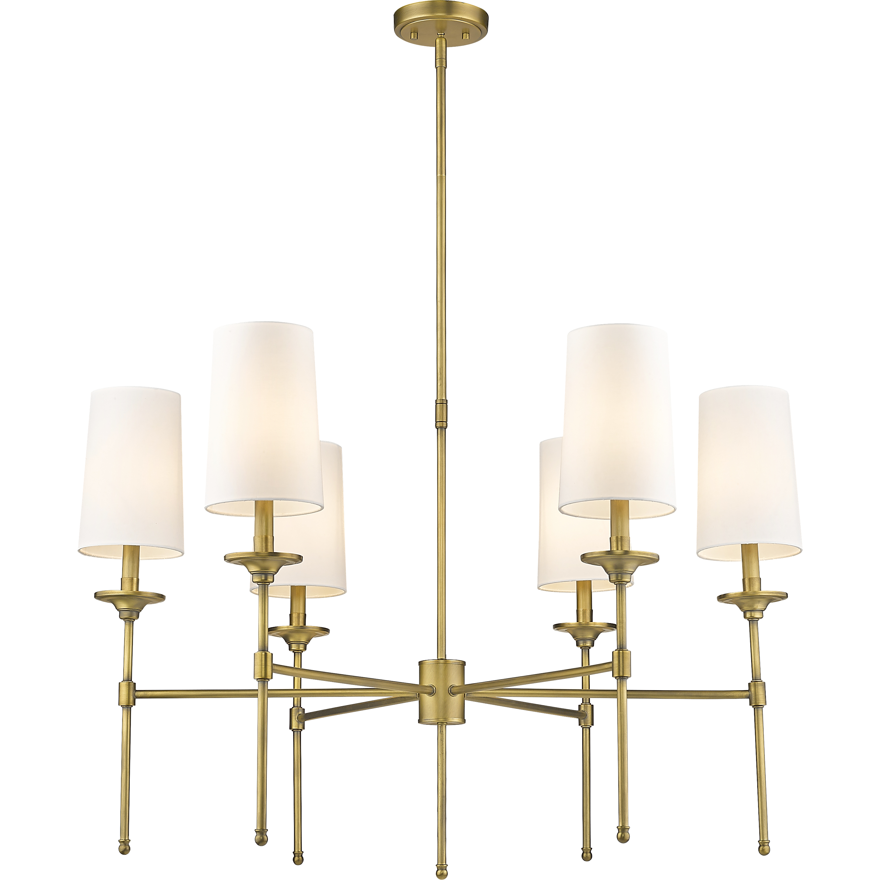 Z-Lite 3033-6RB Emily 6 Light 38 inch Rubbed Brass Chandelier