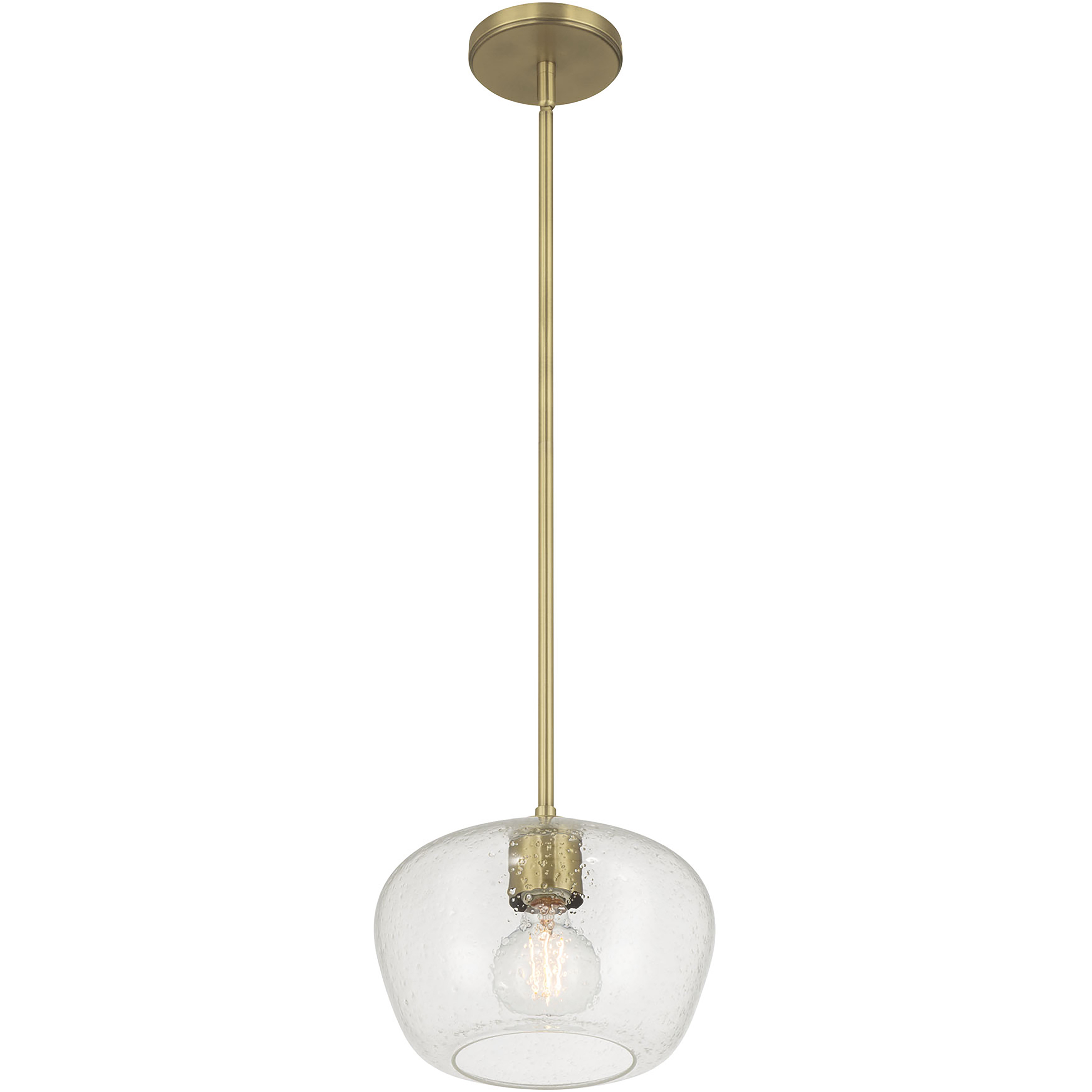 Pomari 1 Light 9.75 inch Vintage Brass Pendant Ceiling Light
