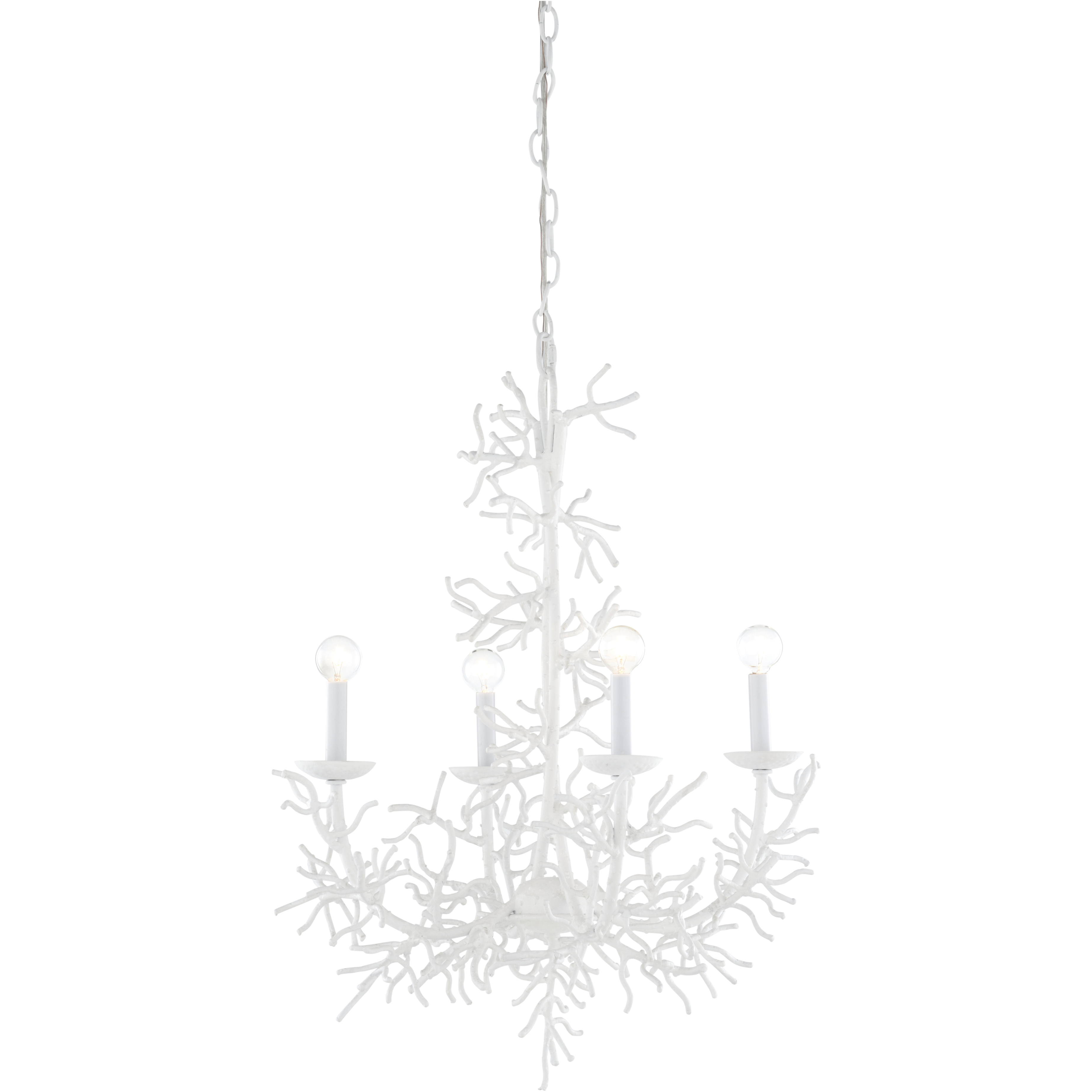 Sea Breeze 4 Light 25 inch White/Cream Chandelier Ceiling Light, Small