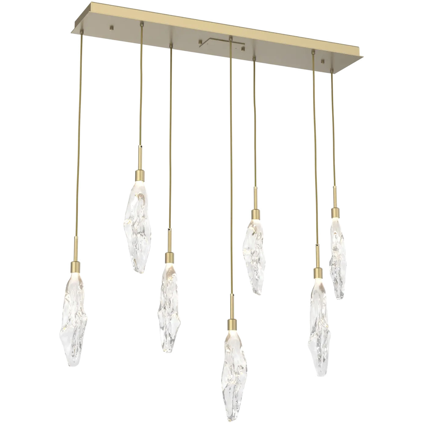 Icefall LED 44.7 inch Burnished Bronze Linear Pendant Chandelier Ceiling Light in 2700K LED
