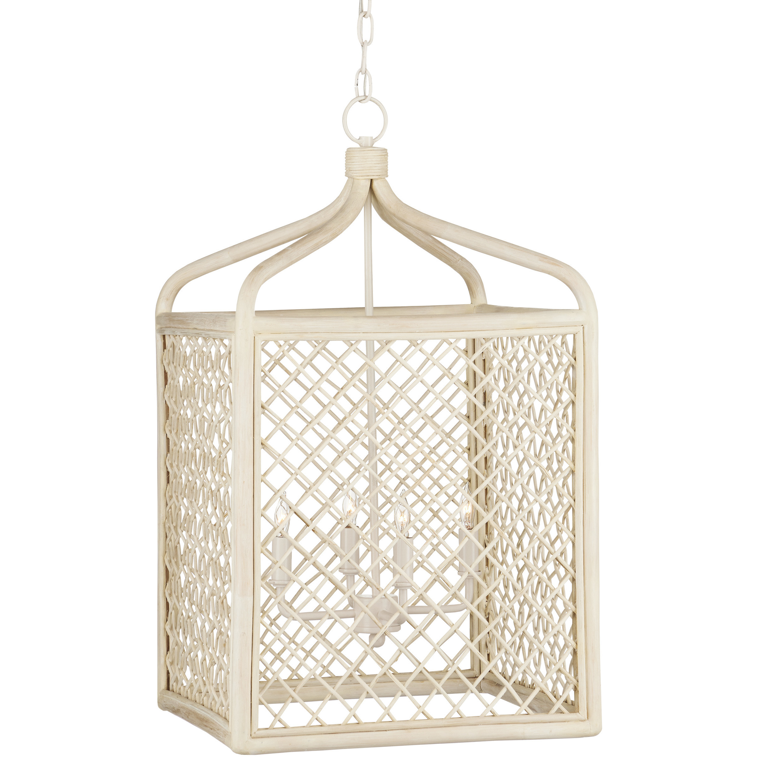 Wanstead 4 Light 16 inch Vanilla Lantern Chandelier Ceiling Light