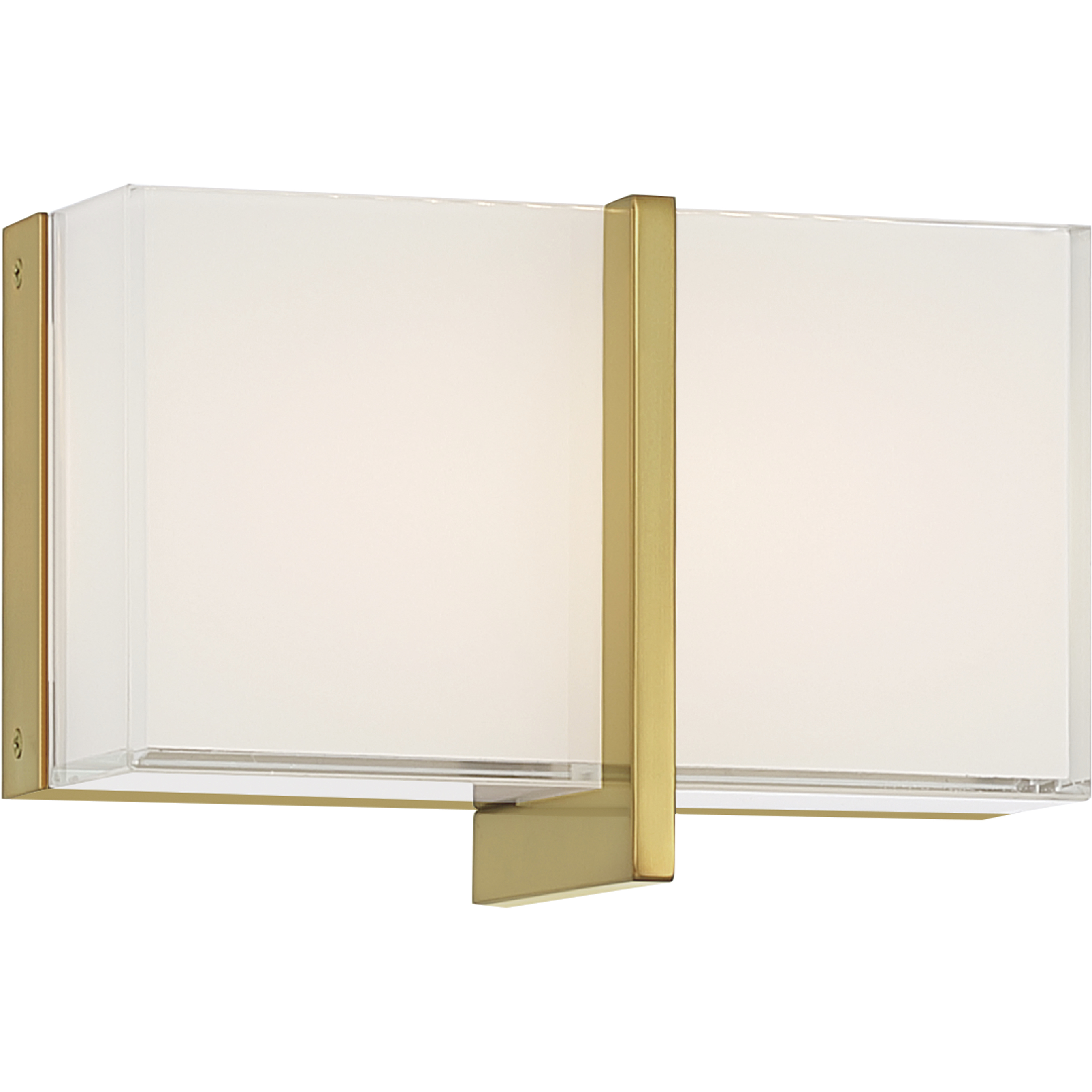 High Rise LED 8.5 inch Brushed Gold Bath Bar Wall Light