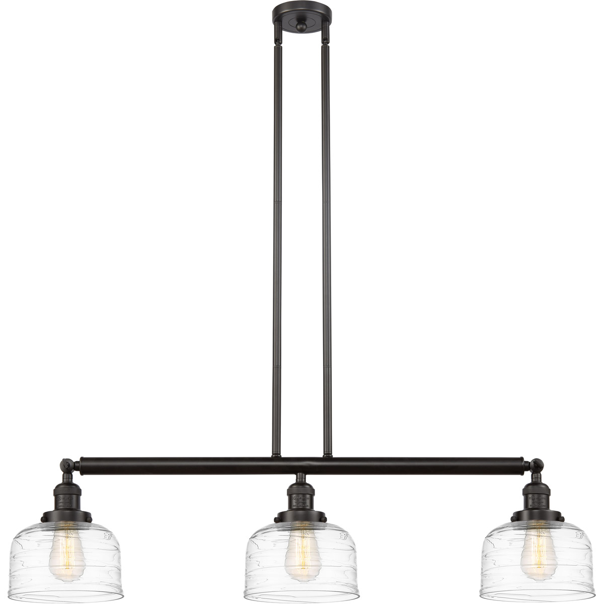 Franklin Restoration Bell 3 Light 41 inch Oil Rubbed Bronze Island Light Ceiling Light