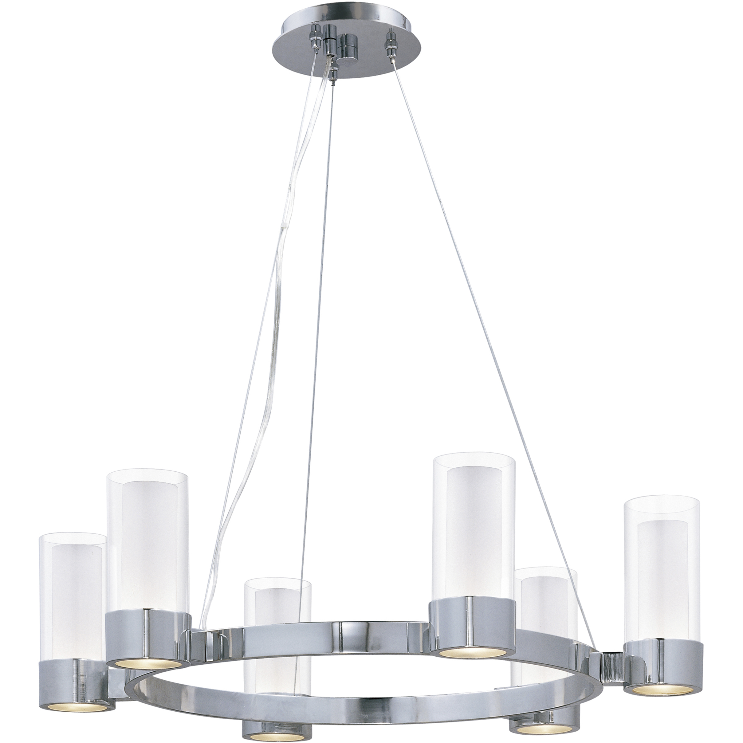Silo LED 27 inch Polished Chrome Single-Tier Chandelier Ceiling Light