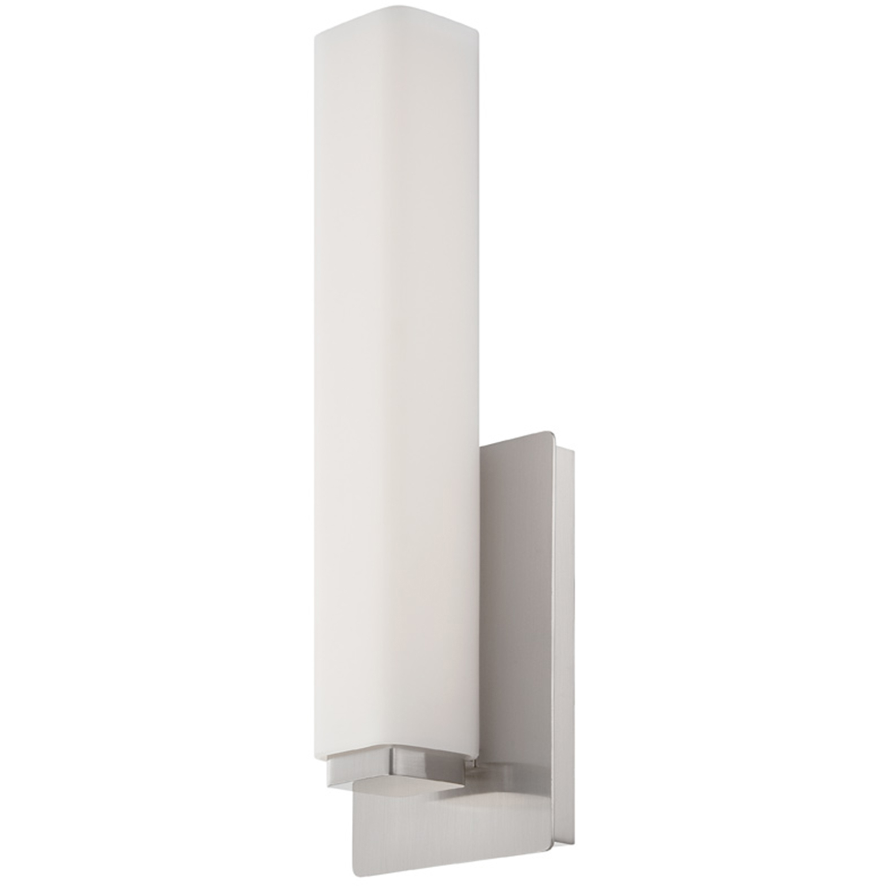 Vogue LED 3 inch Brushed Nickel ADA Wall Sconce Wall Light in 3500K, 15in.