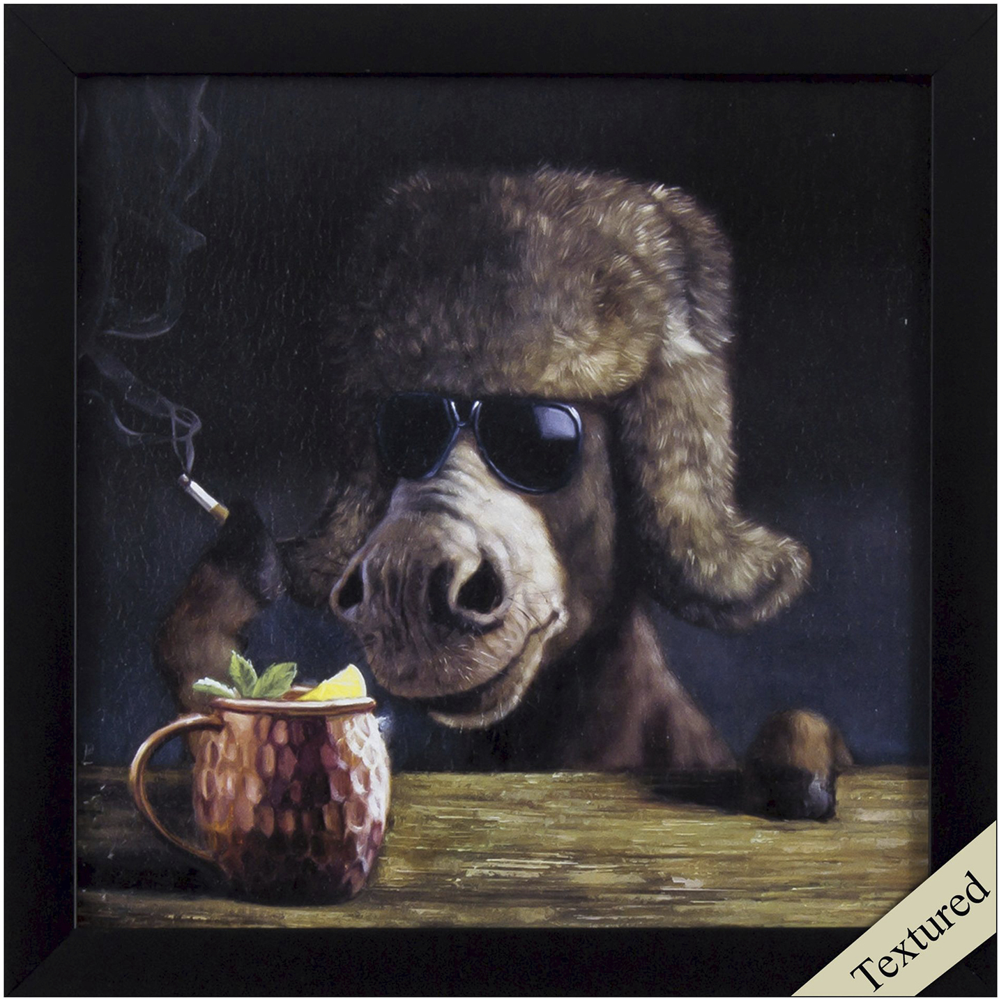 Animals 11 X 11 inch Non-Glass Framed Art, Propac