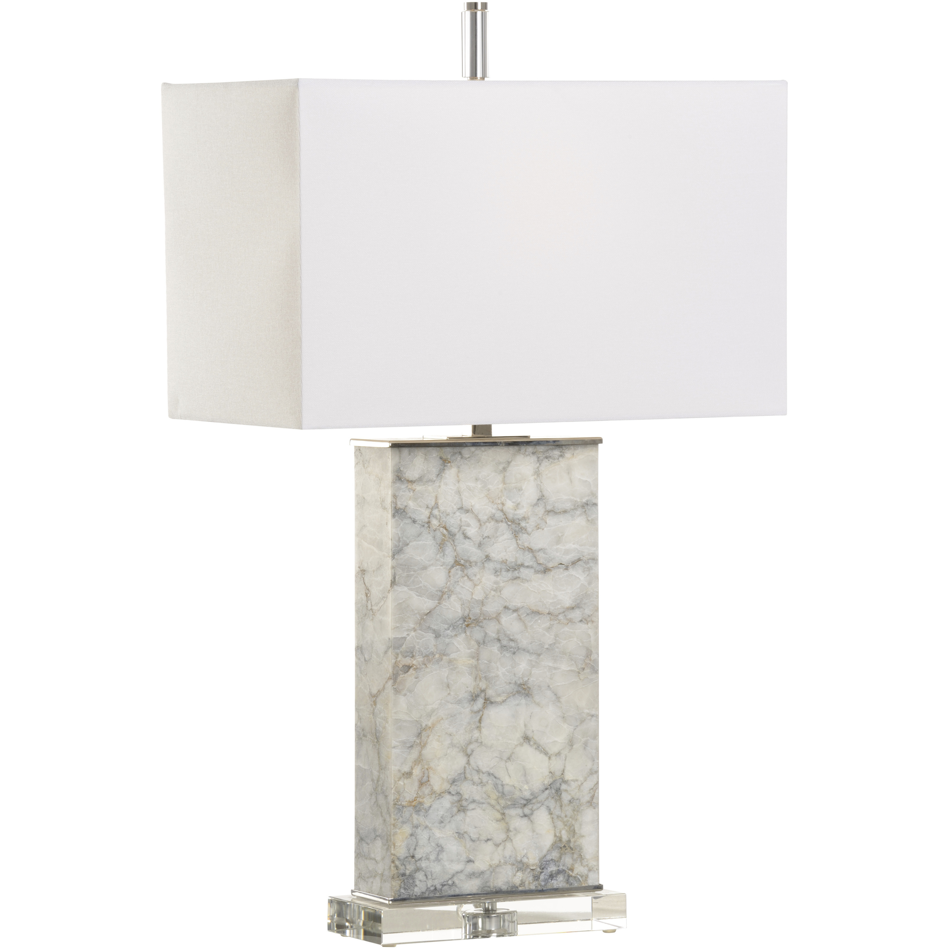 Whitman 22.5 inch 100.00 watt White/Cream and Gray Table Lamp Portable Light