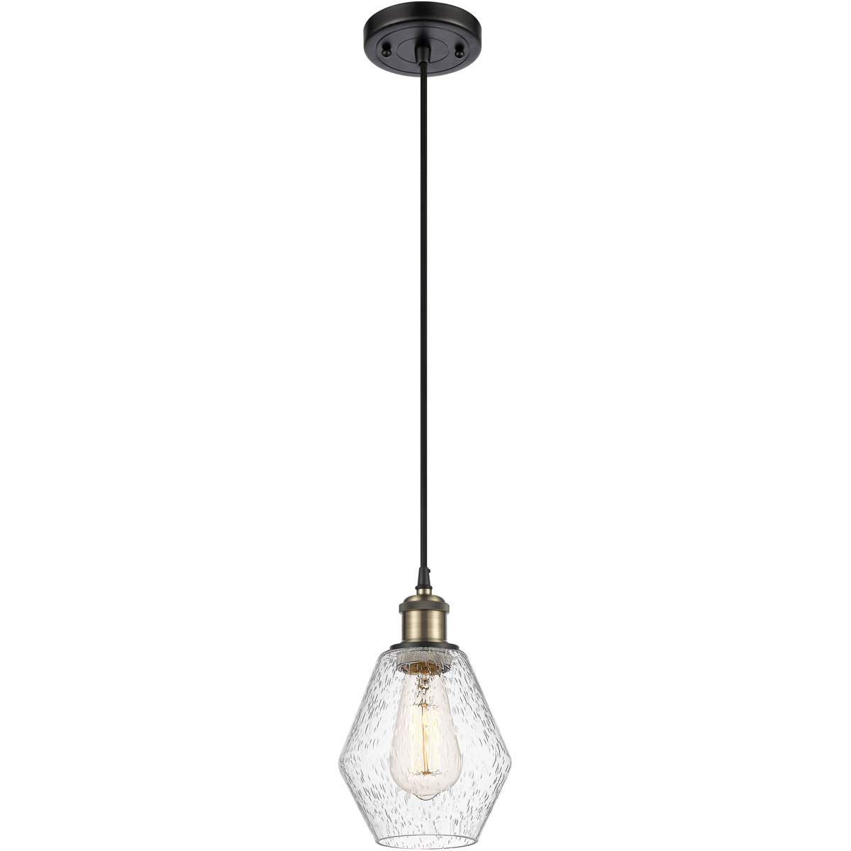 Ballston Cindyrella 1 Light 6 inch Black Antique Brass Mini Pendant Ceiling Light
