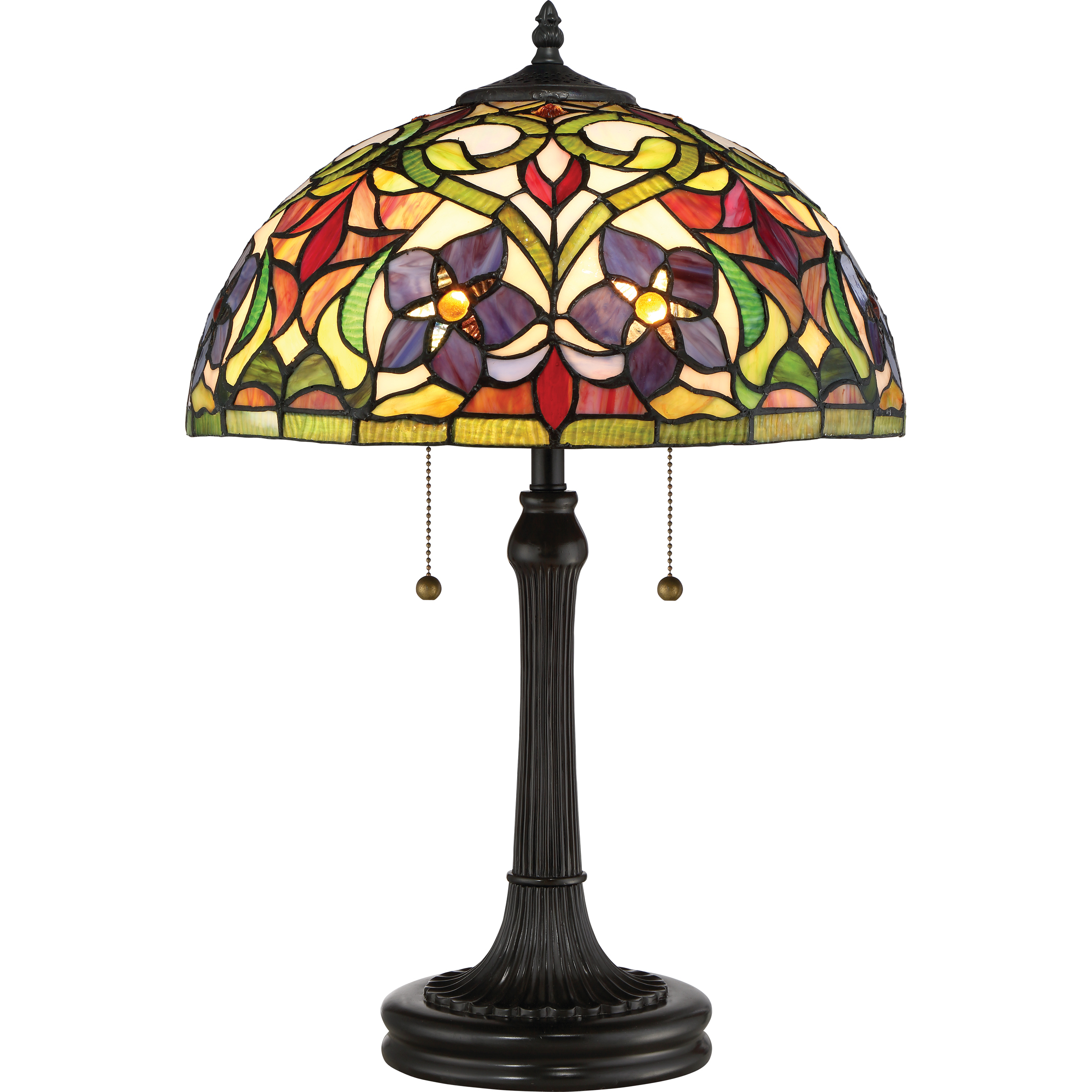 Violets 24 inch 75 watt Vintage Bronze Table Lamp Portable Light Naturals