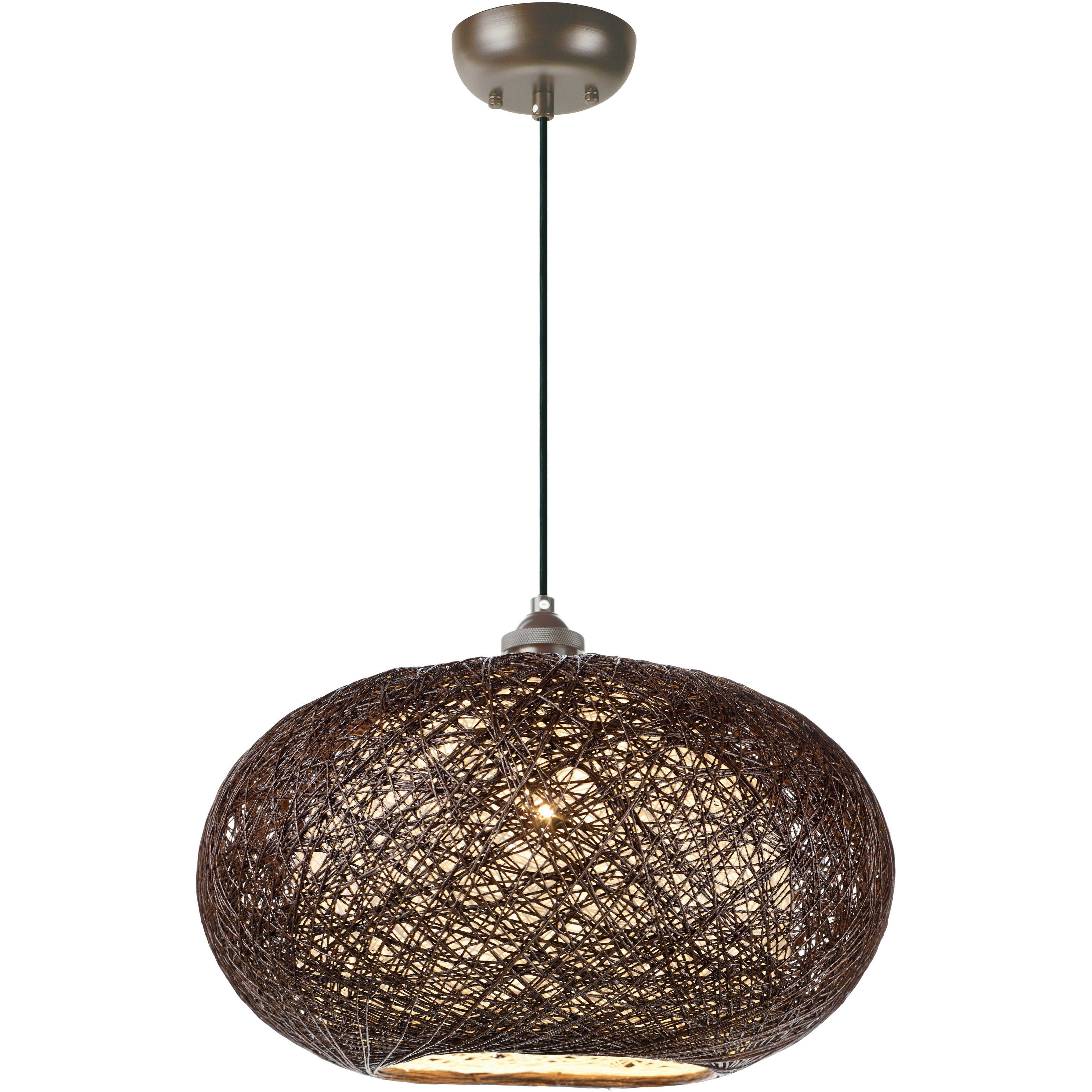 Bali 1 Light 15.75 inch Chocolate Outdoor Pendant
