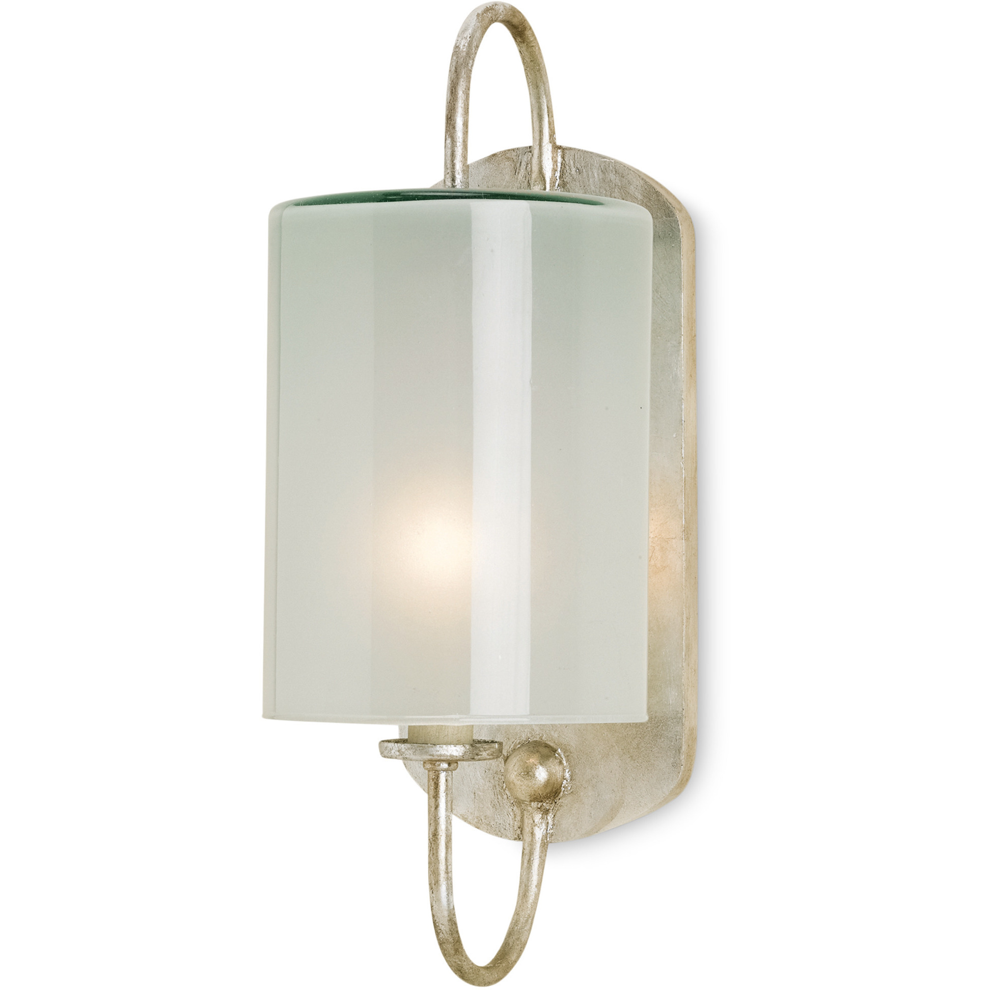 Glacier 1 Light 6 inch Silver Leaf Wall Sconce Wall Light