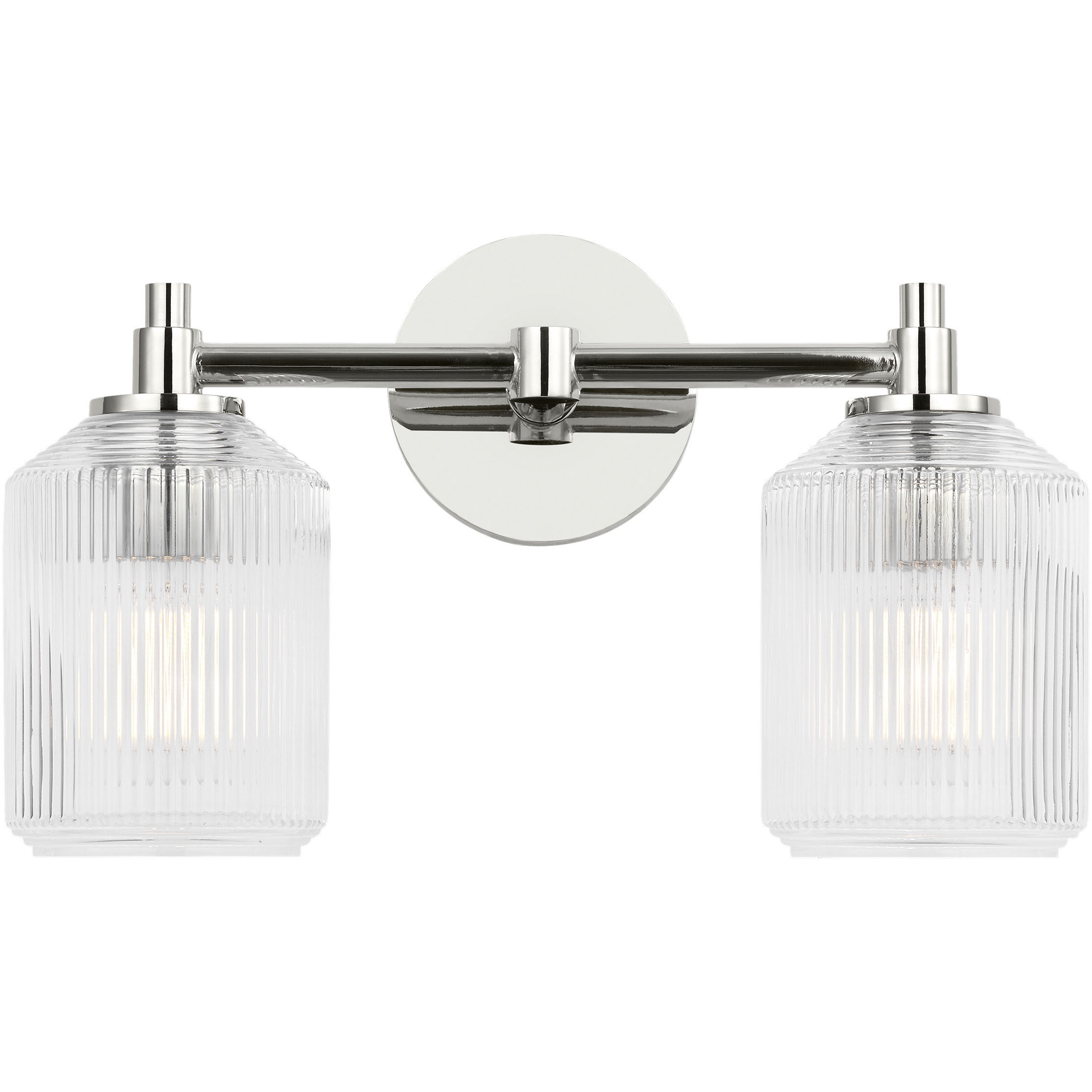 C&M by Chapman & Myers Barstow 2 Light 15 inch Polished Nickel Bath Vanity Wall Light
