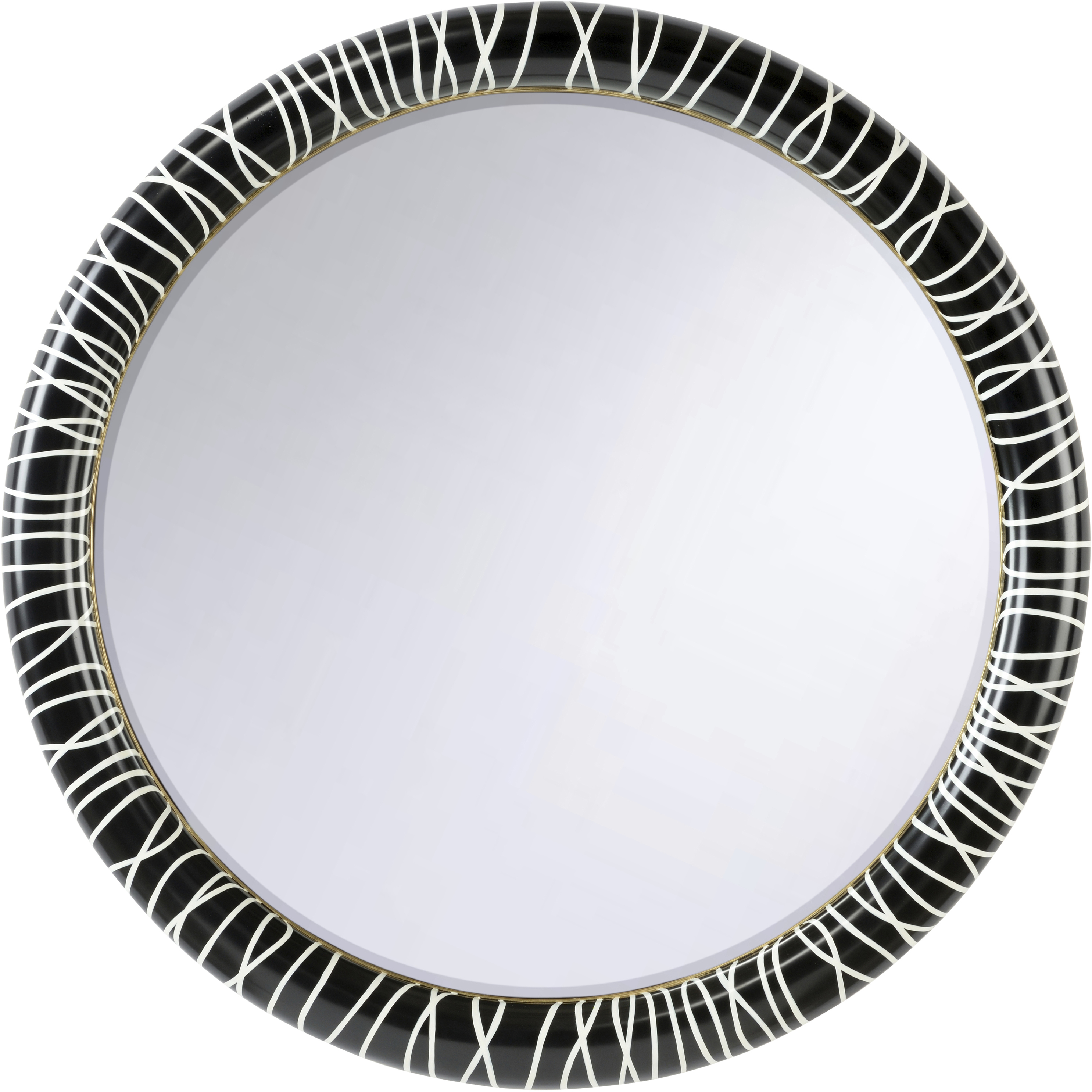 String Along 45.5 X 45.25 inch Black and White/Cream Mirror