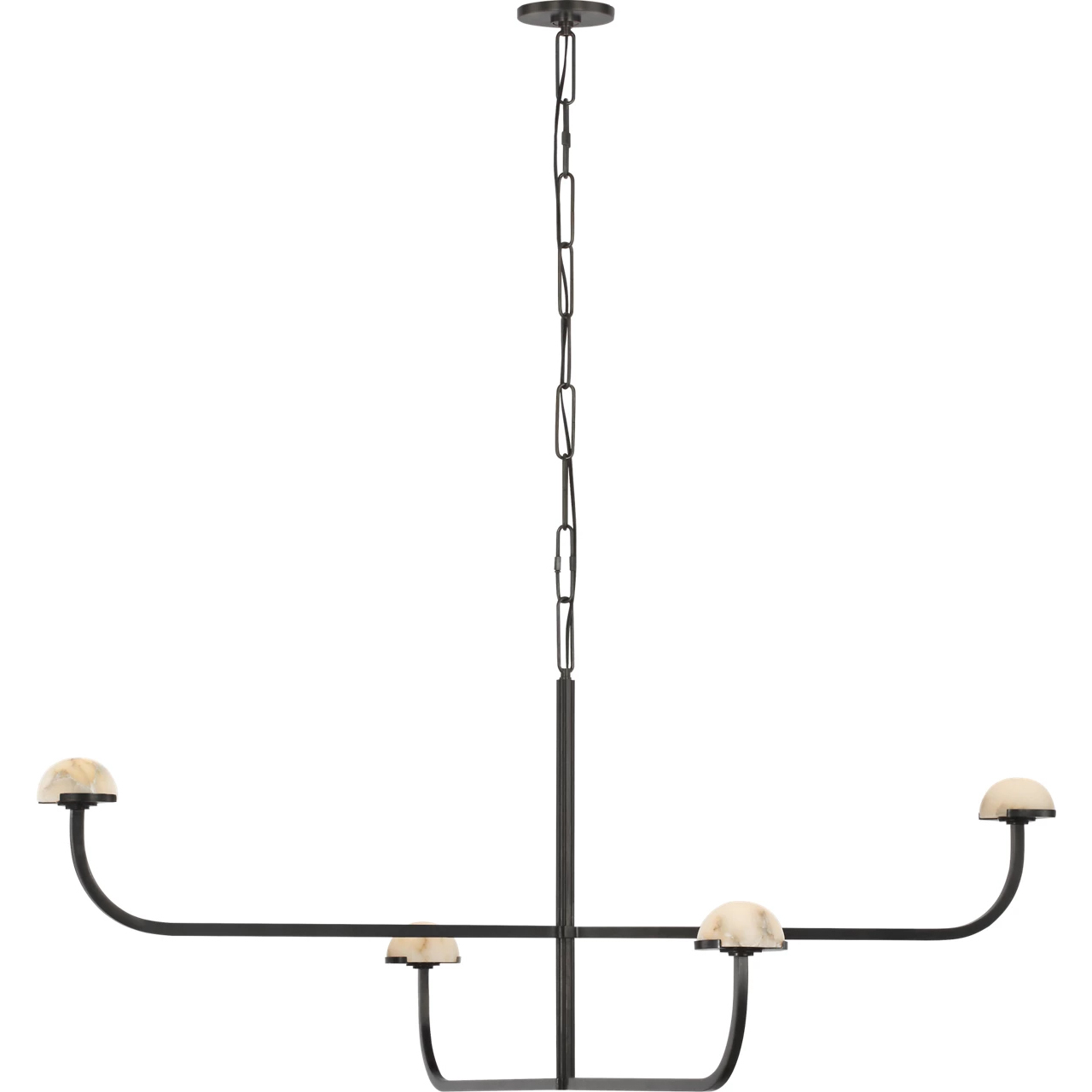 Kelly Wearstler Pedra LED 54.75 inch Bronze Two Tier Shallow Chandelier Ceiling Light