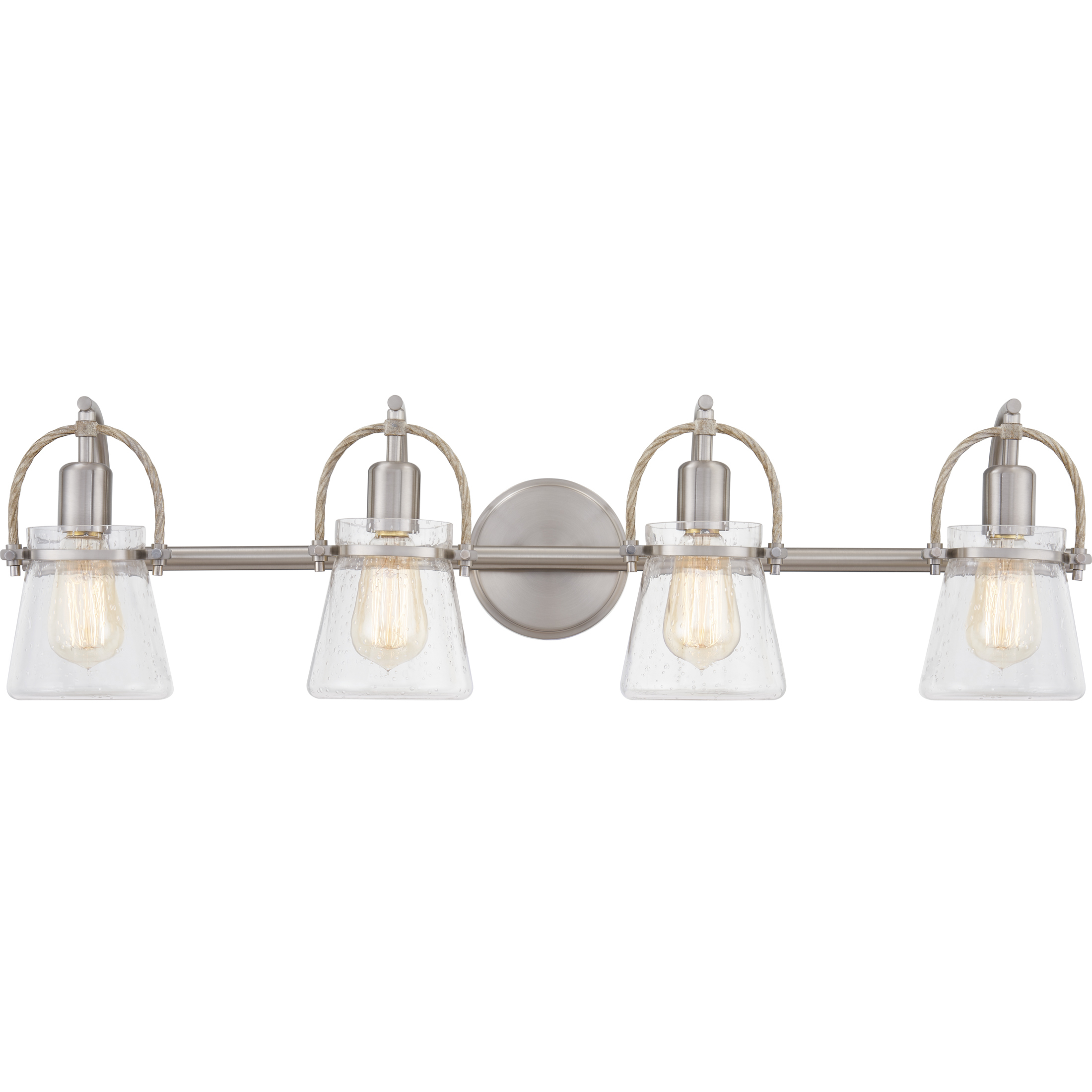 Stafford 4 Light 32 inch Brushed Nickel Bath Light Wall Light, Extra Large
