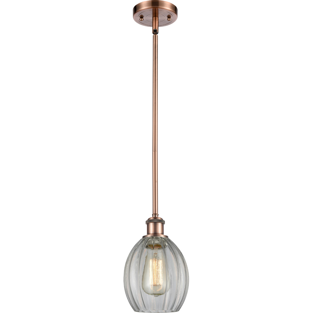 Ballston Eaton LED 6 inch Antique Copper Pendant Ceiling Light, Ballston