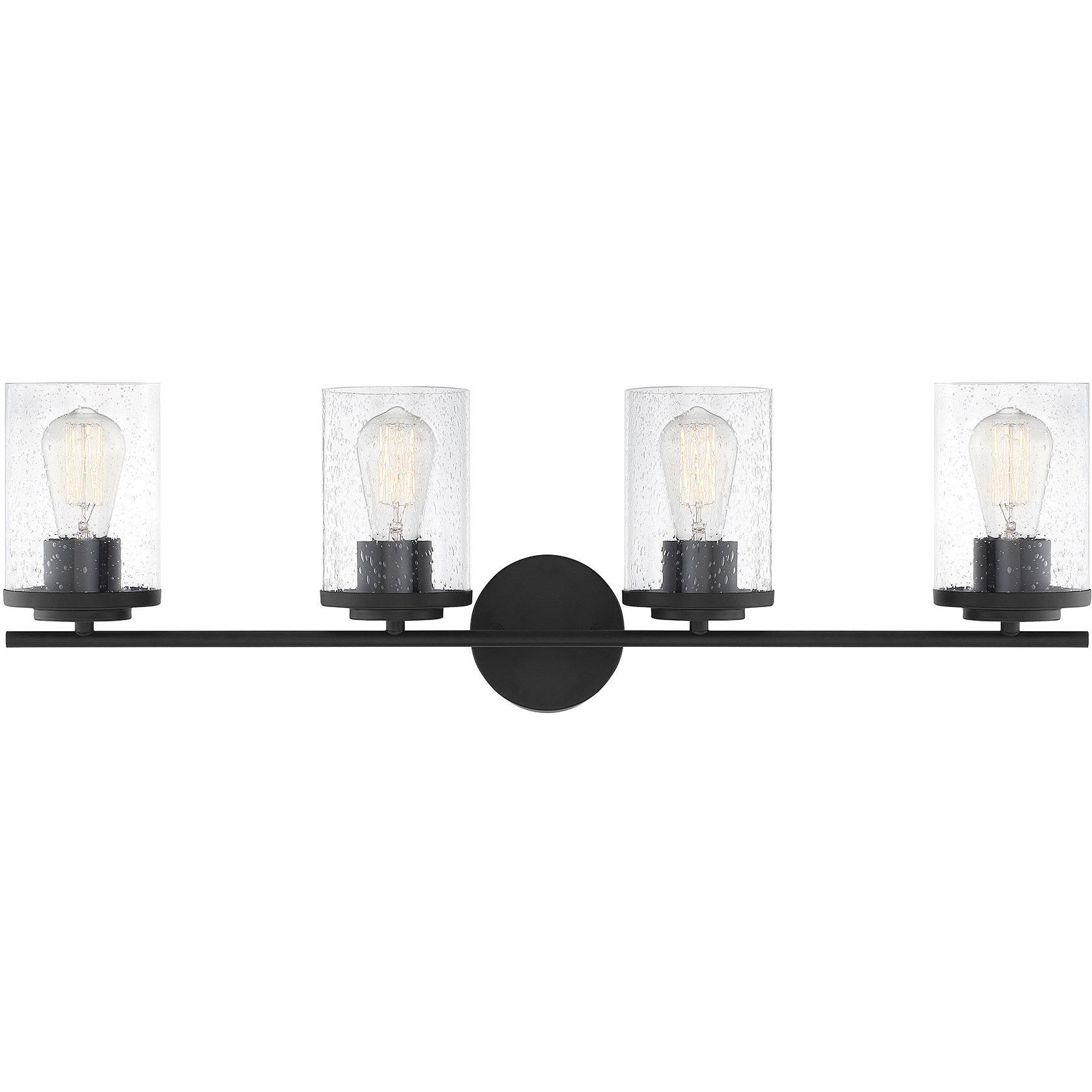 Marshall 4 Light 31 inch Black Bathroom Vanity Light Wall Light, Essentials